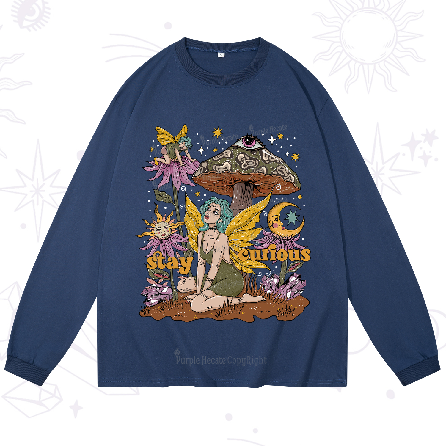 Purplehecate Stay Curious Long Sleeve T-Shirt