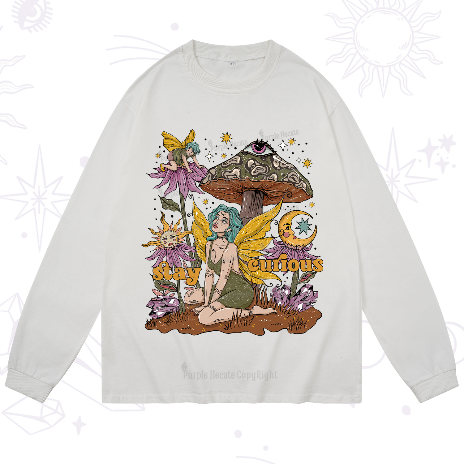 Purplehecate Stay Curious Long Sleeve T-Shirt