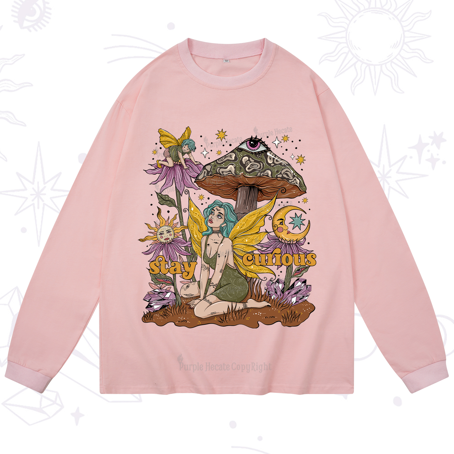 Purplehecate Stay Curious Long Sleeve T-Shirt