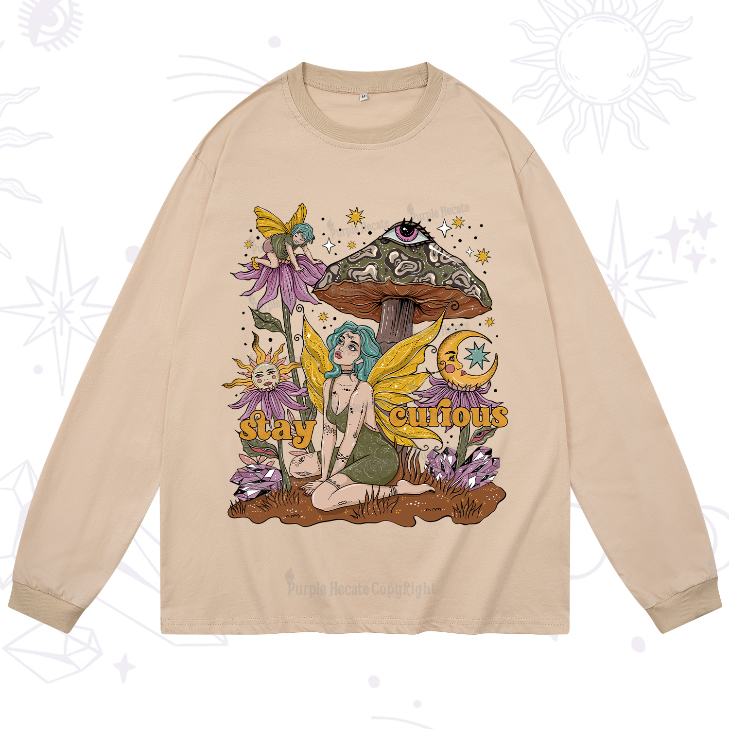 Purplehecate Stay Curious Long Sleeve T-Shirt