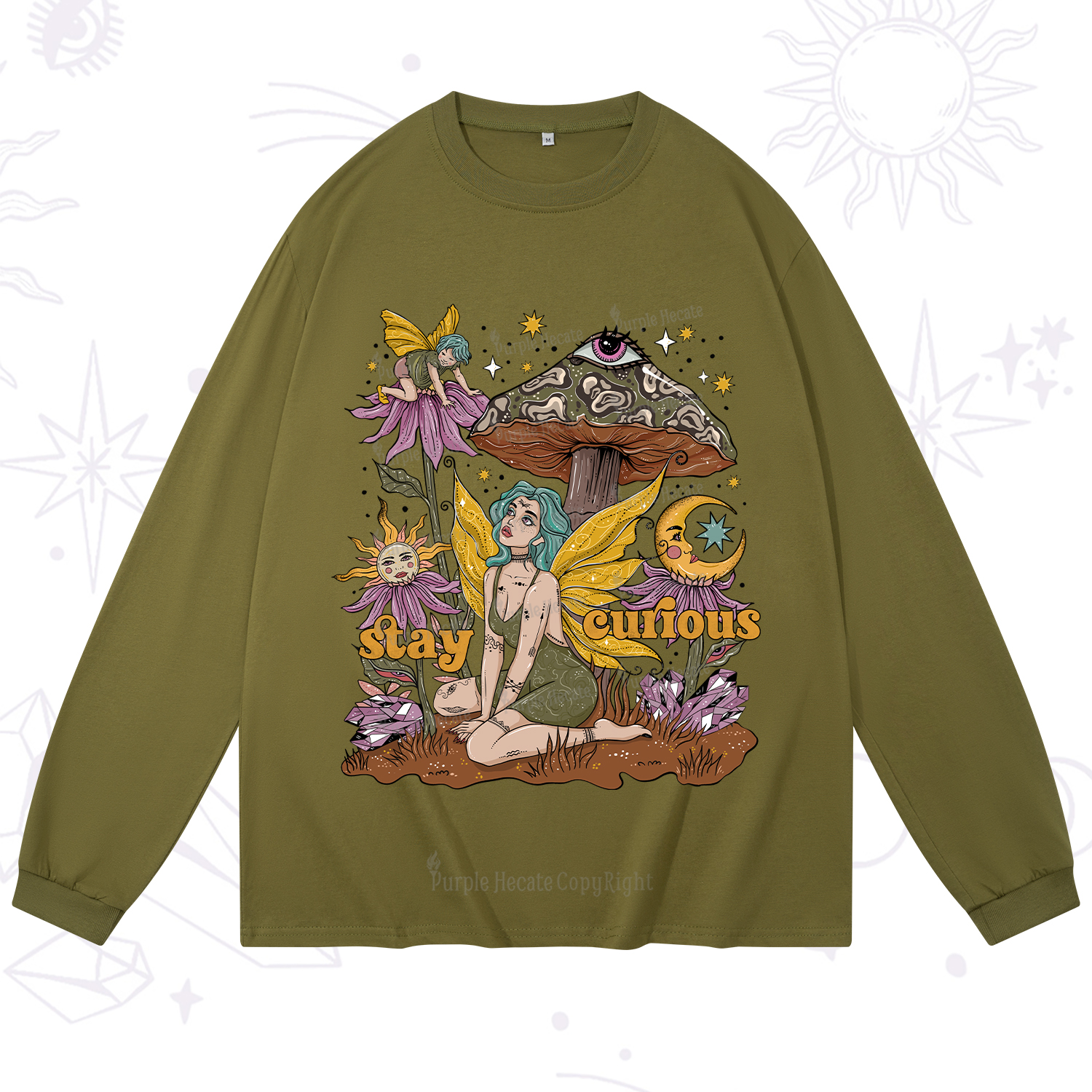 Purplehecate Stay Curious Long Sleeve T-Shirt