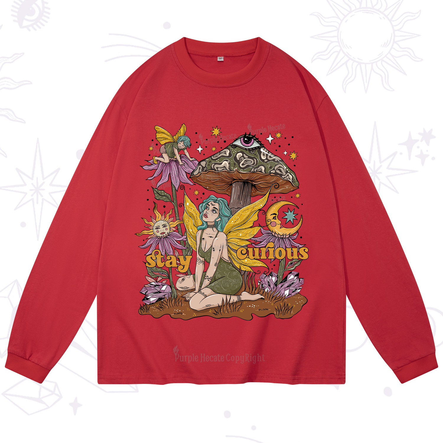 Purplehecate Stay Curious Long Sleeve T-Shirt