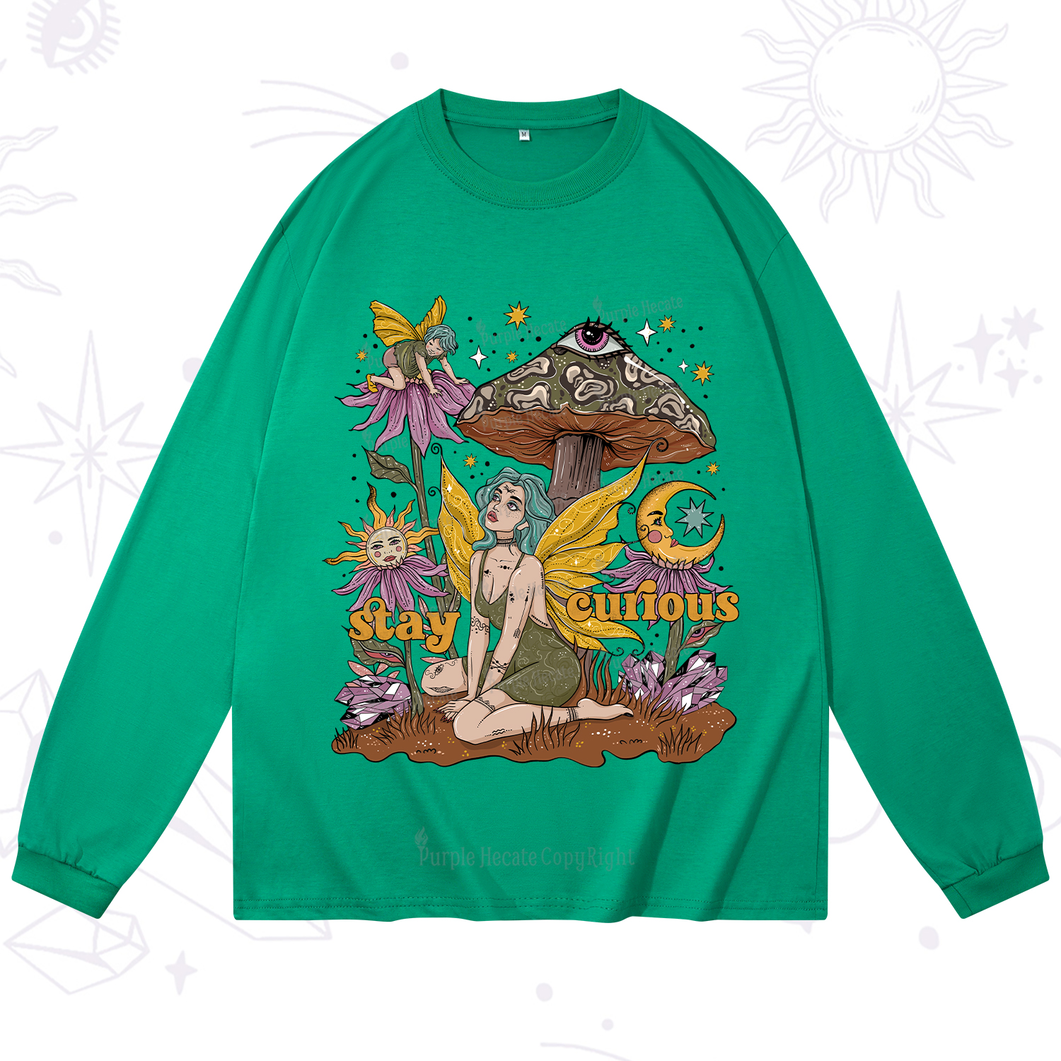 Purplehecate Stay Curious Long Sleeve T-Shirt