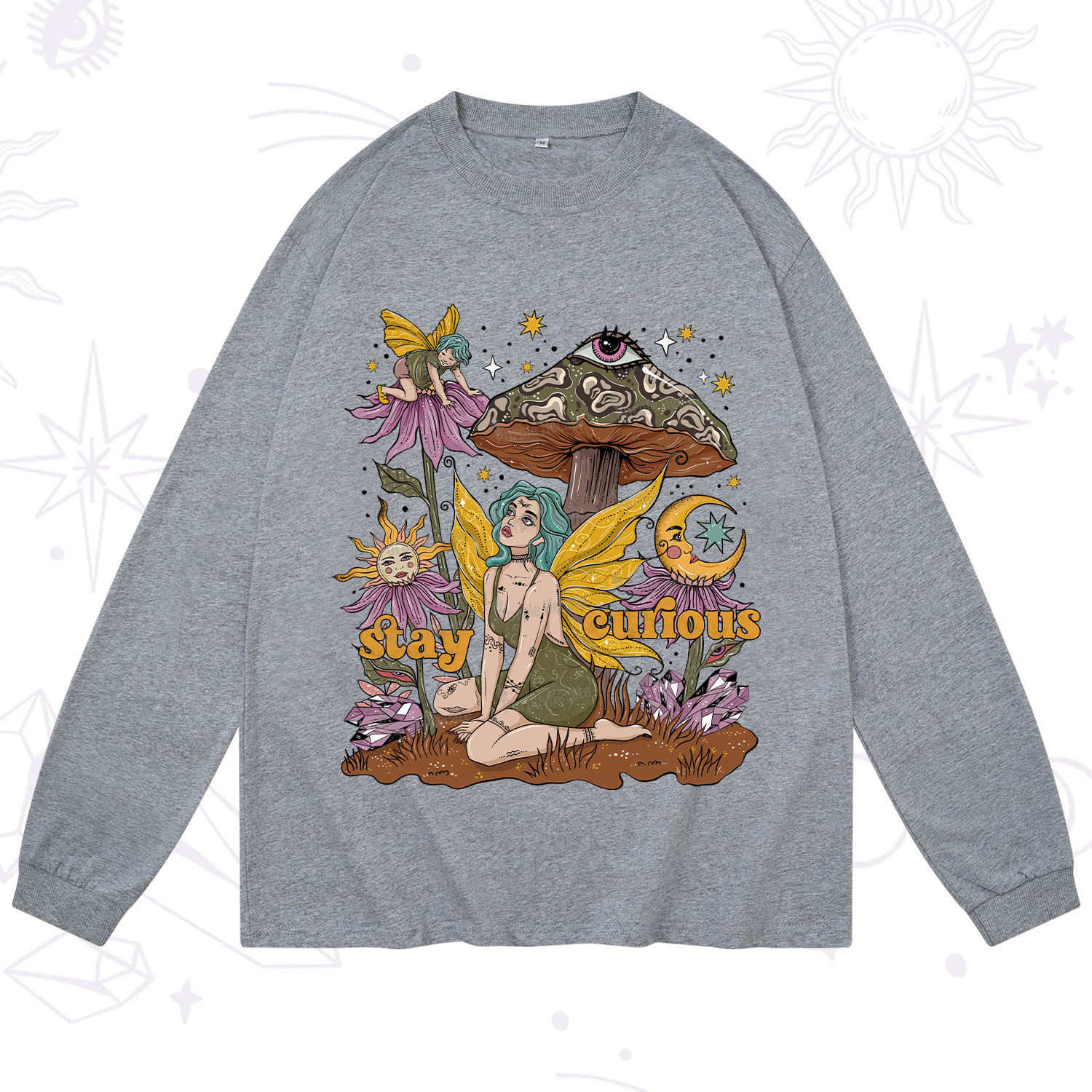 Purplehecate Stay Curious Long Sleeve T-Shirt