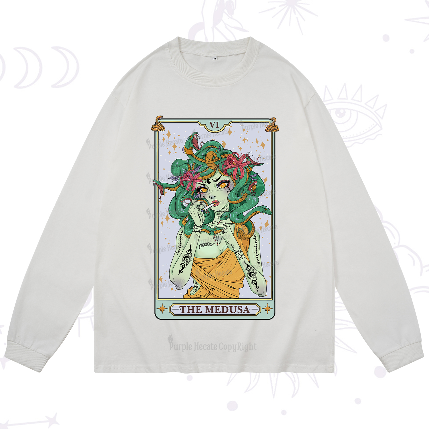 Purplehecate The Medusa Tarot Long Sleeve T-Shirt