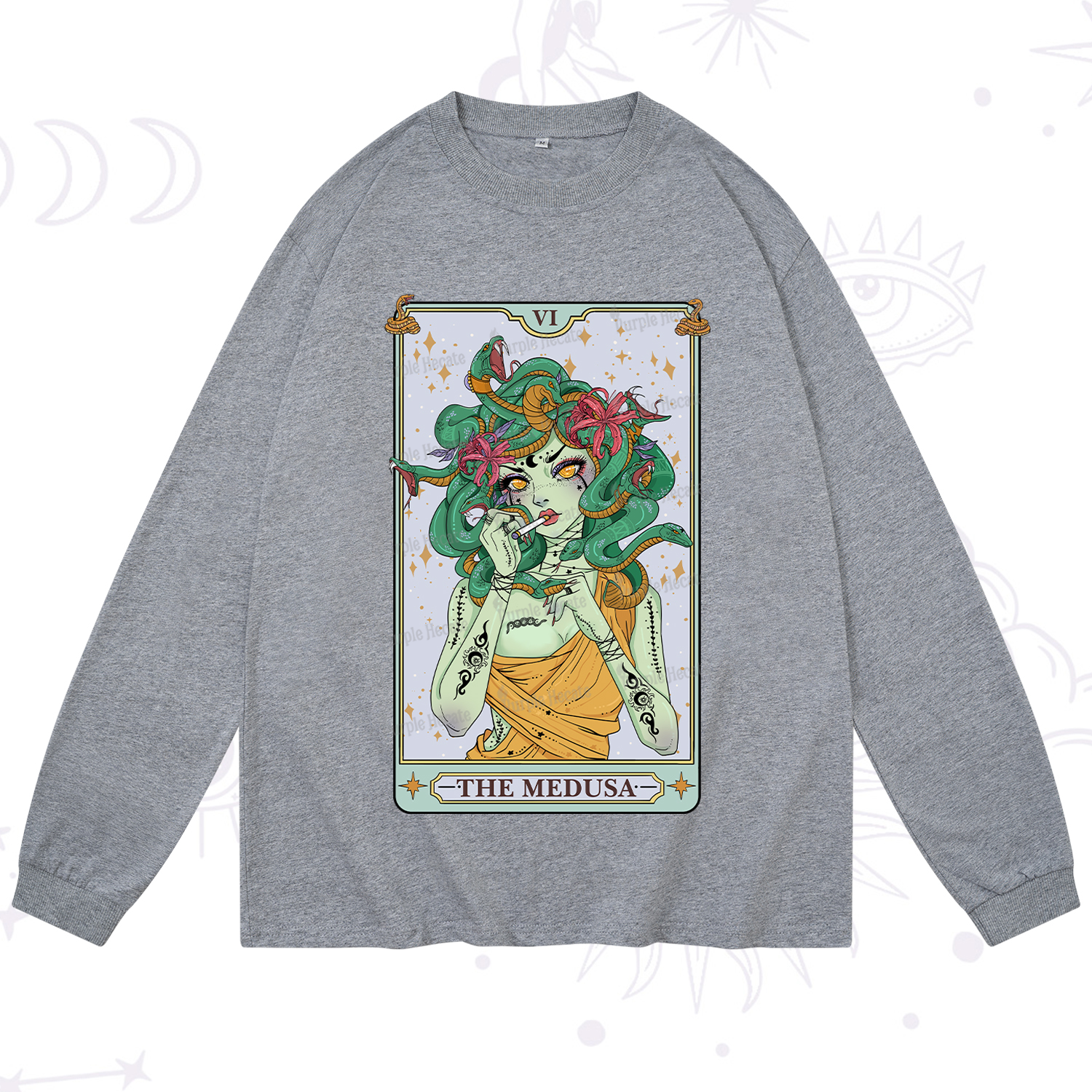 Purplehecate The Medusa Tarot Long Sleeve T-Shirt