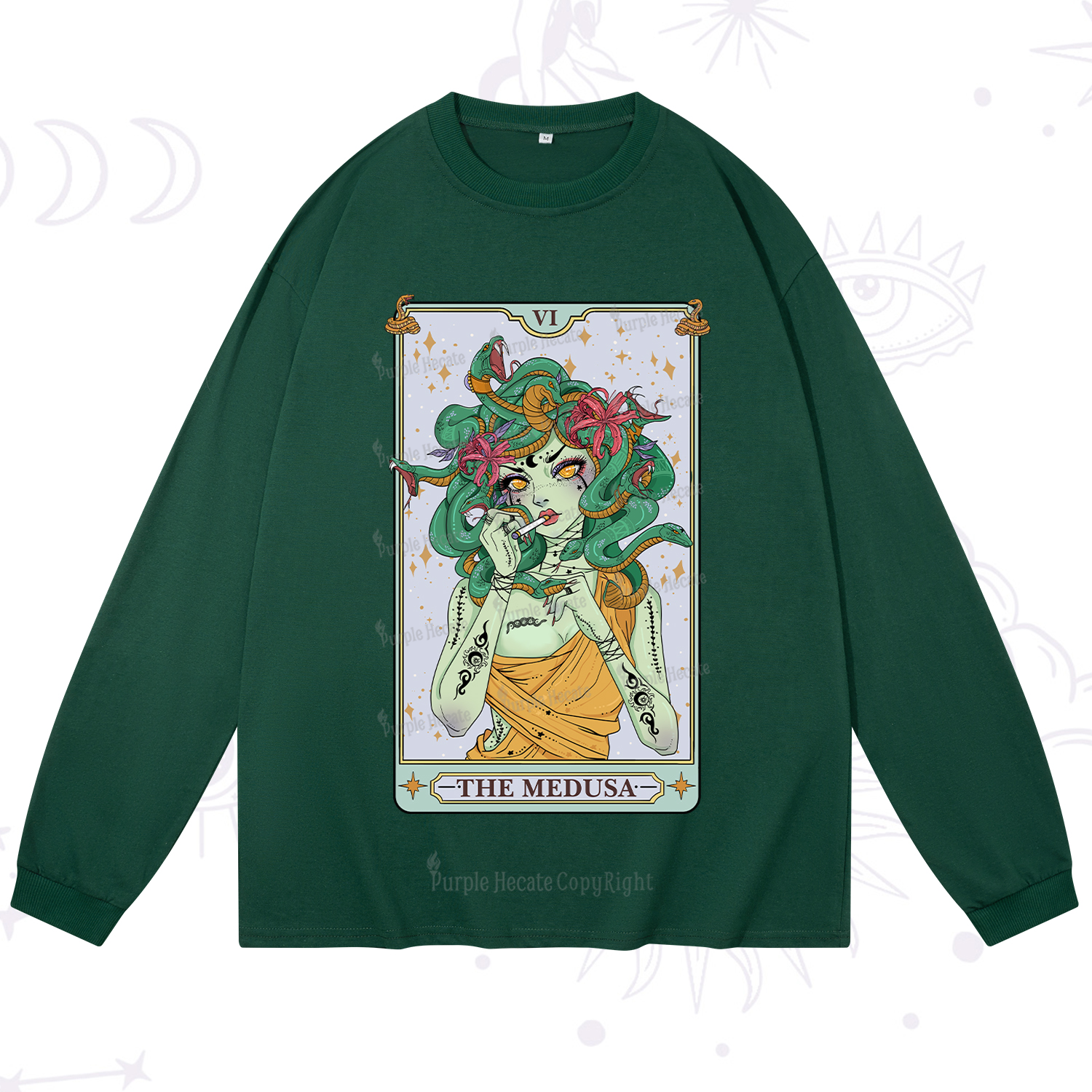 Purplehecate The Medusa Tarot Long Sleeve T-Shirt