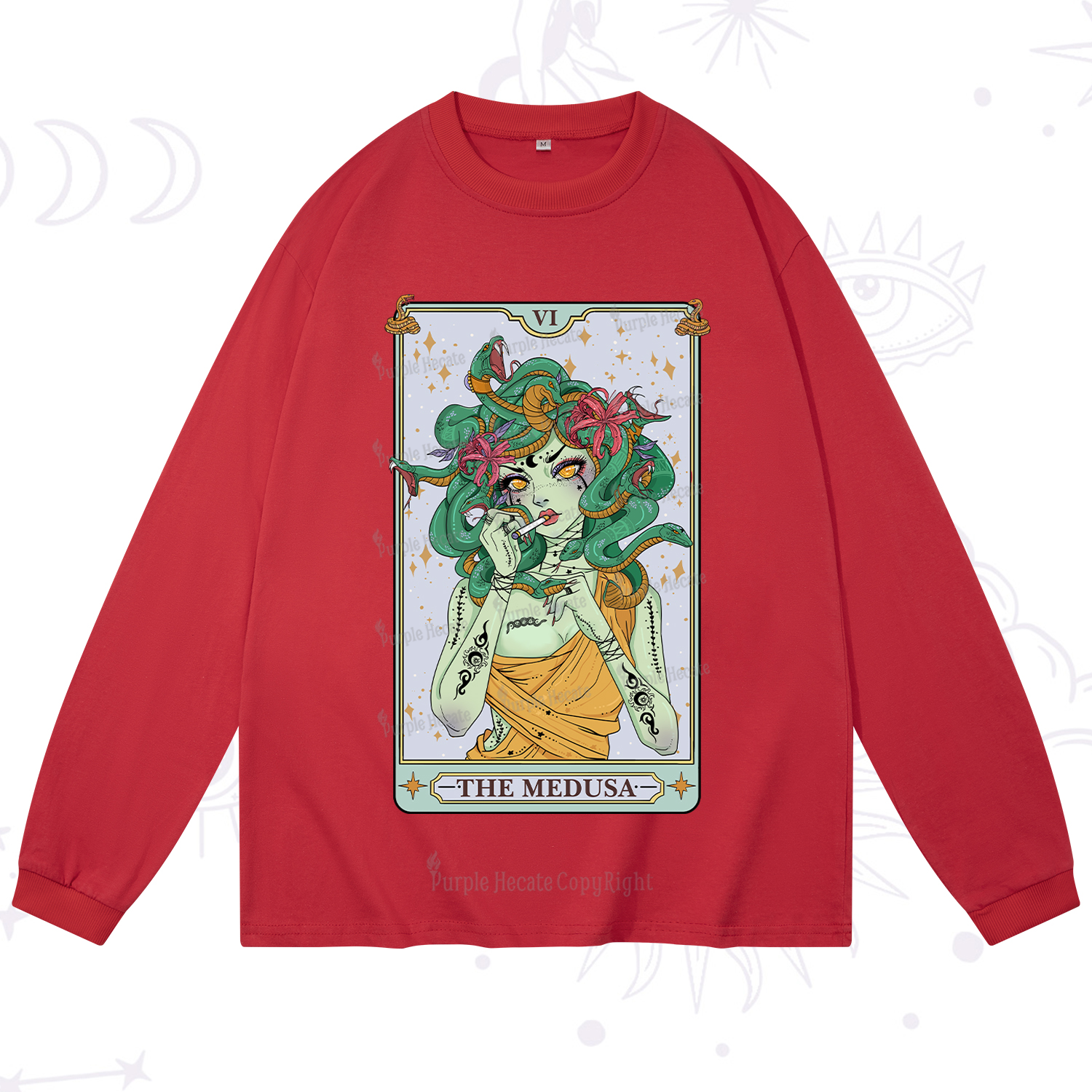 Purplehecate The Medusa Tarot Long Sleeve T-Shirt