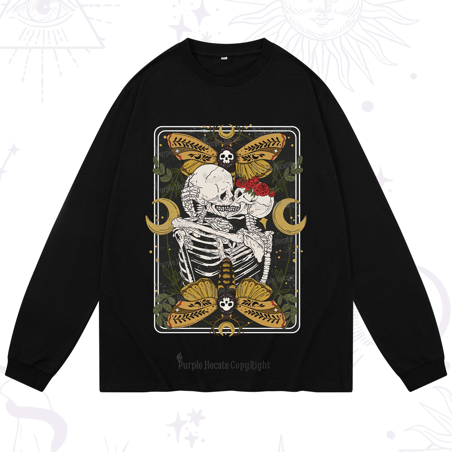 Purplehecate Deathless Moonlit Love Long Sleeve T-Shirt