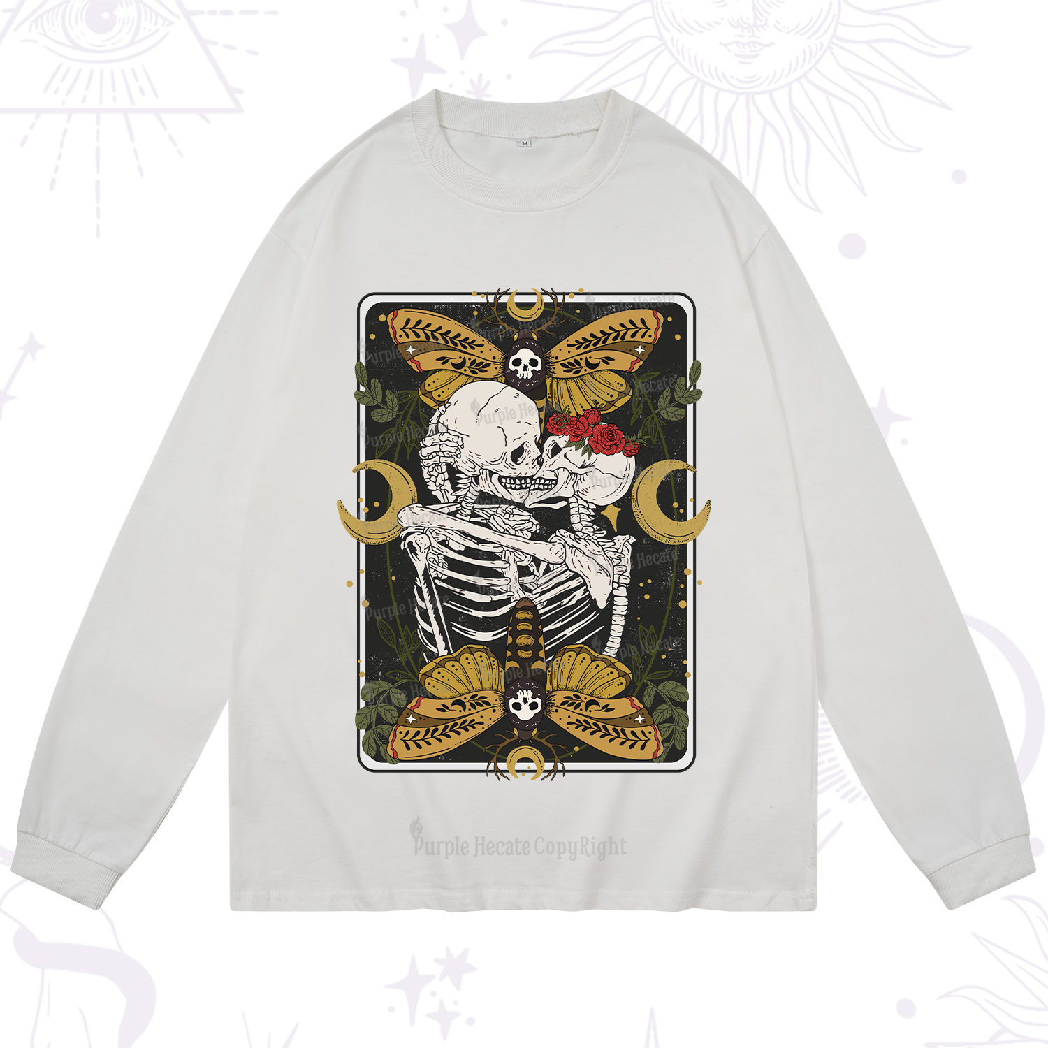 Purplehecate Deathless Moonlit Love Long Sleeve T-Shirt