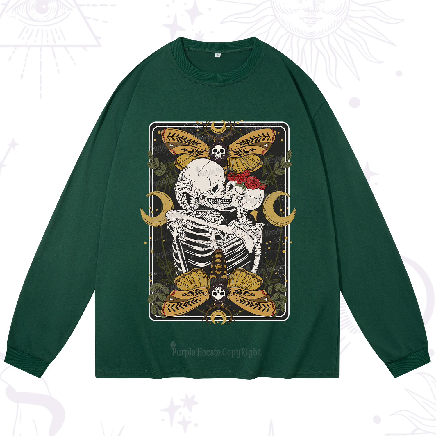 Purplehecate Deathless Moonlit Love Long Sleeve T-Shirt