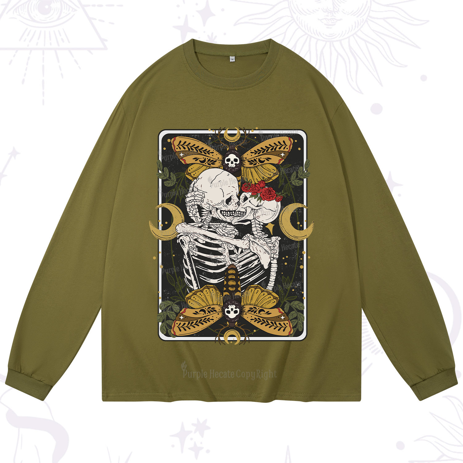 Purplehecate Deathless Moonlit Love Long Sleeve T-Shirt