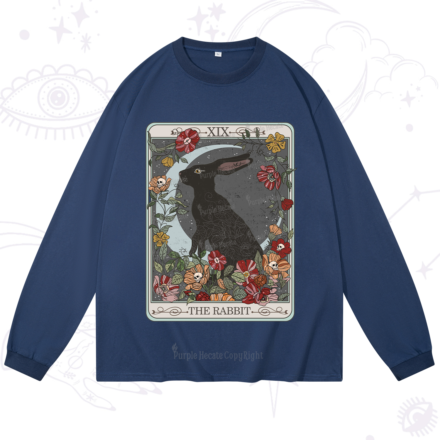 Purplehecate The Rabbit Tarot Long Sleeve T-Shirt