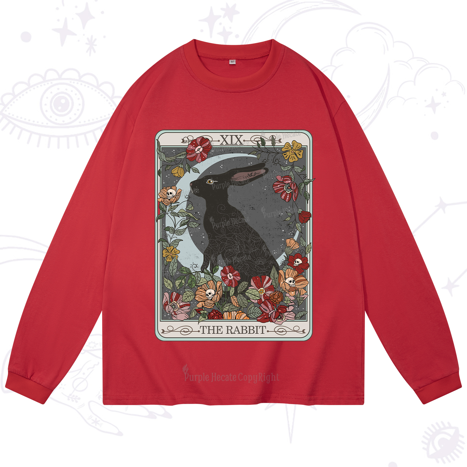 Purplehecate The Rabbit Tarot Long Sleeve T-Shirt
