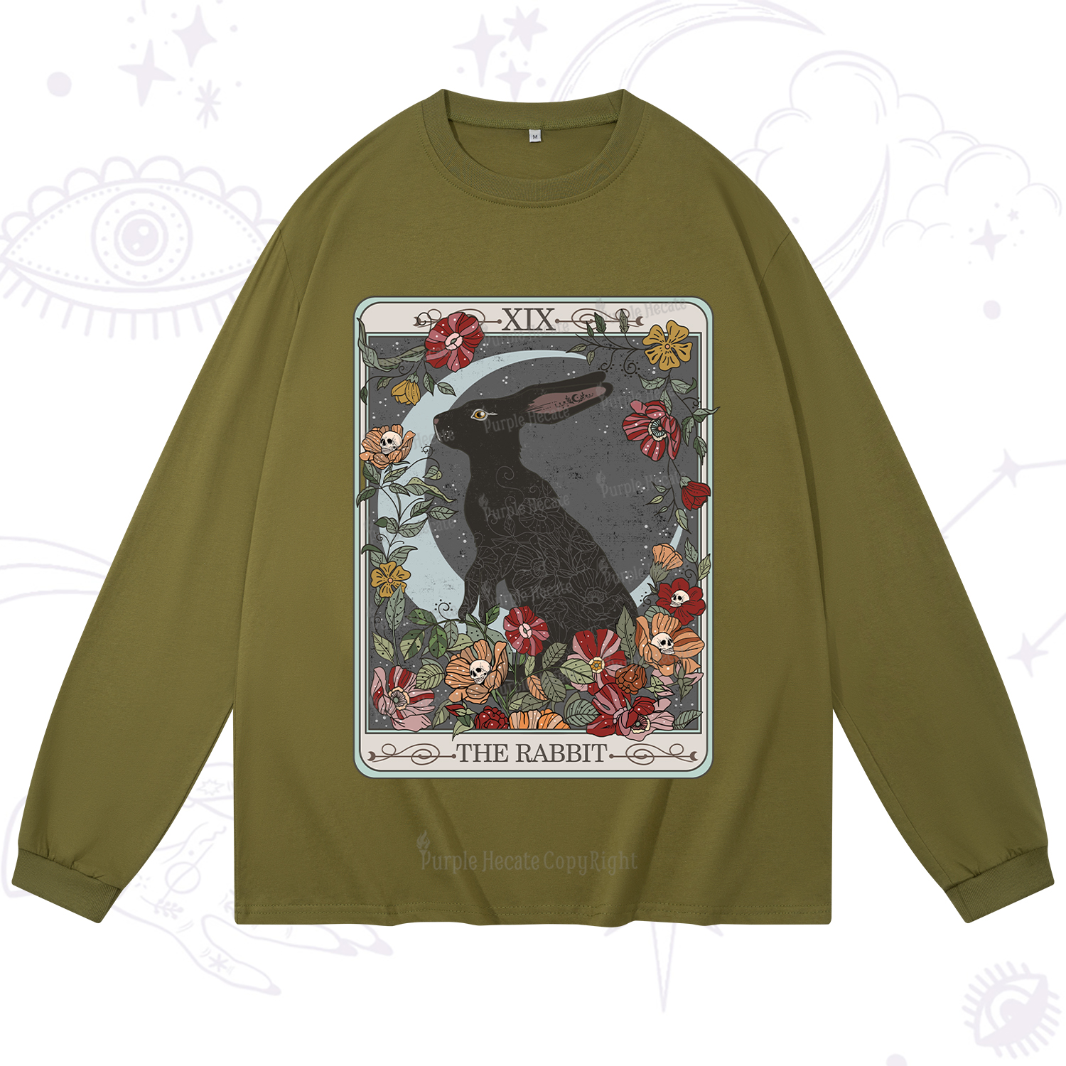 Purplehecate The Rabbit Tarot Long Sleeve T-Shirt