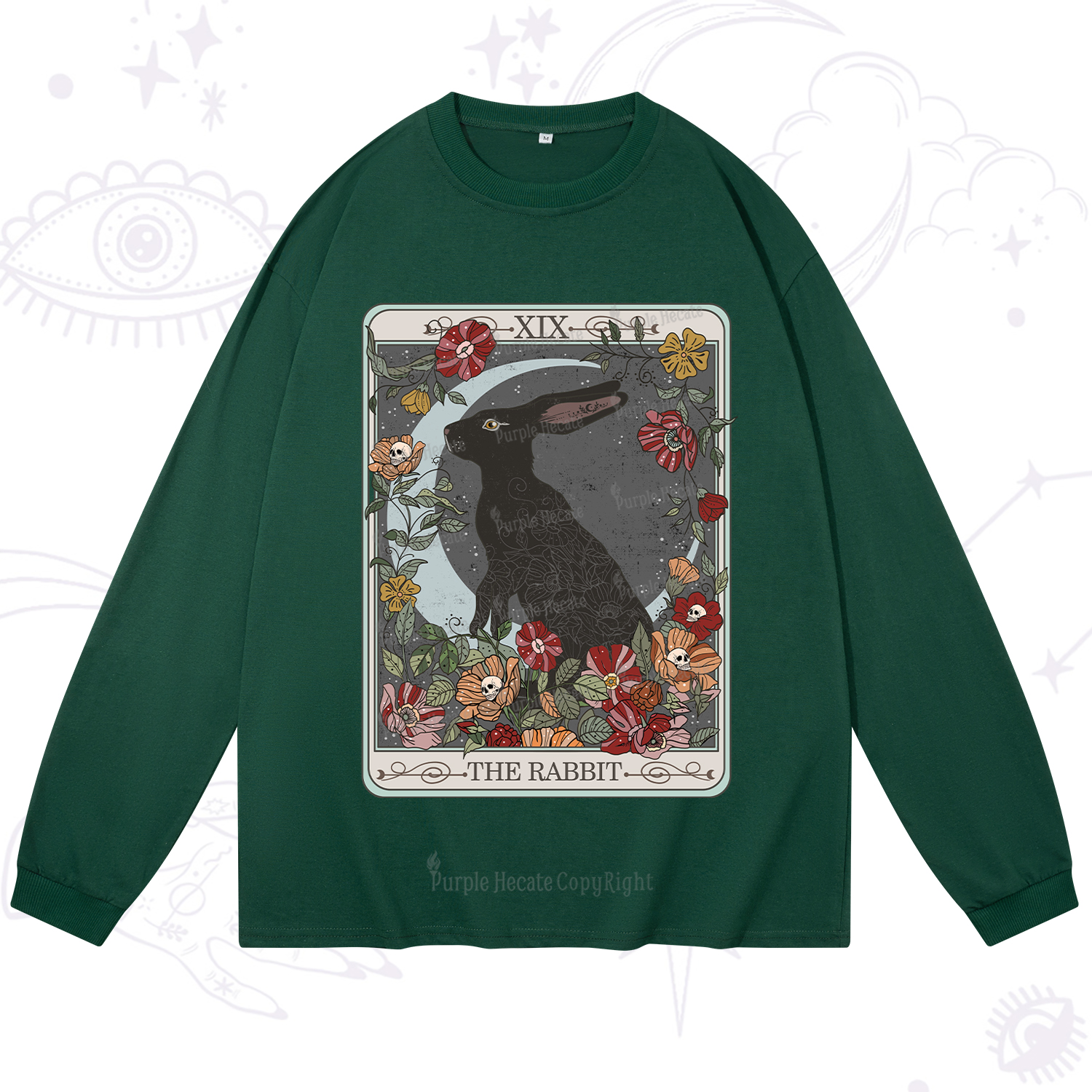 Purplehecate The Rabbit Tarot Long Sleeve T-Shirt