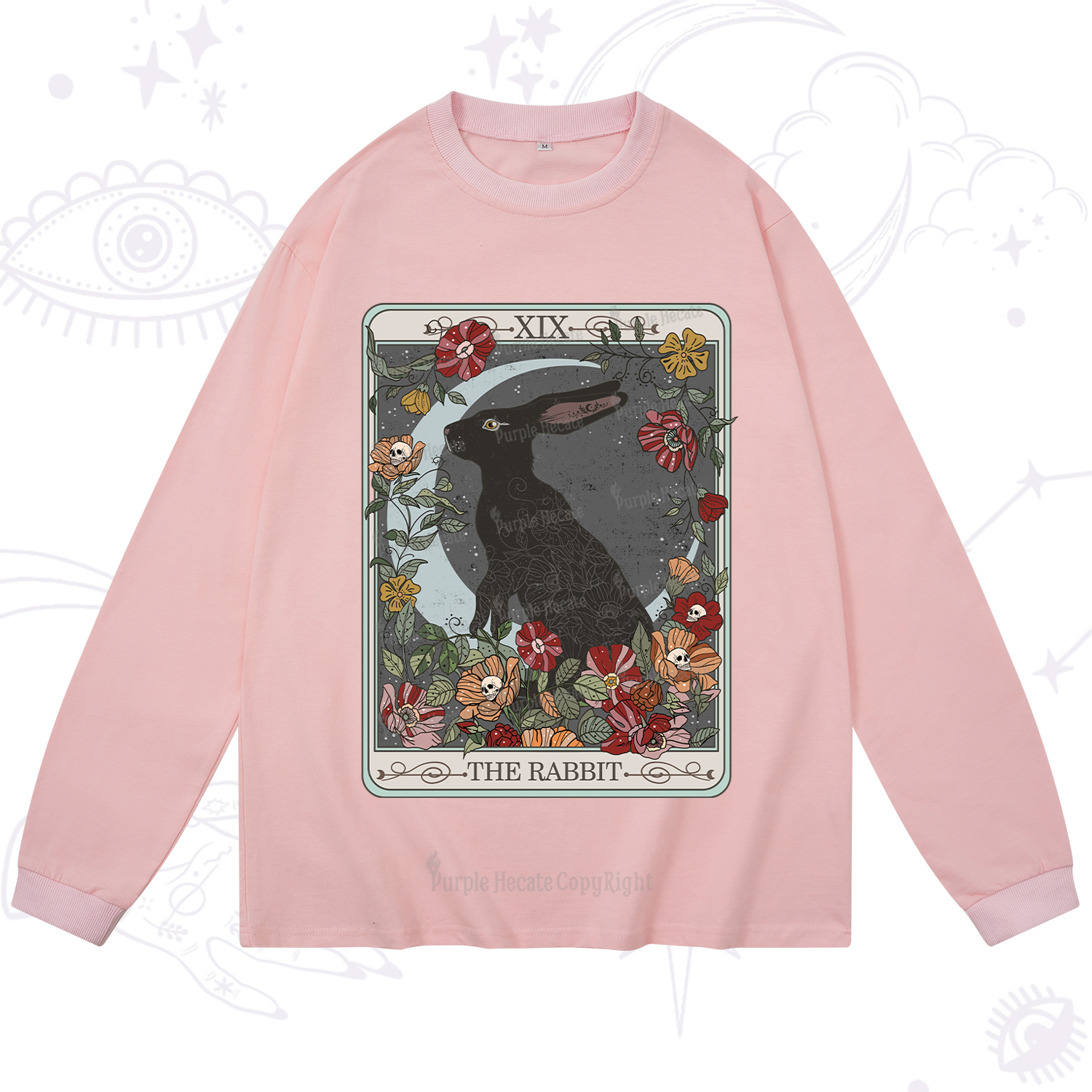 Purplehecate The Rabbit Tarot Long Sleeve T-Shirt