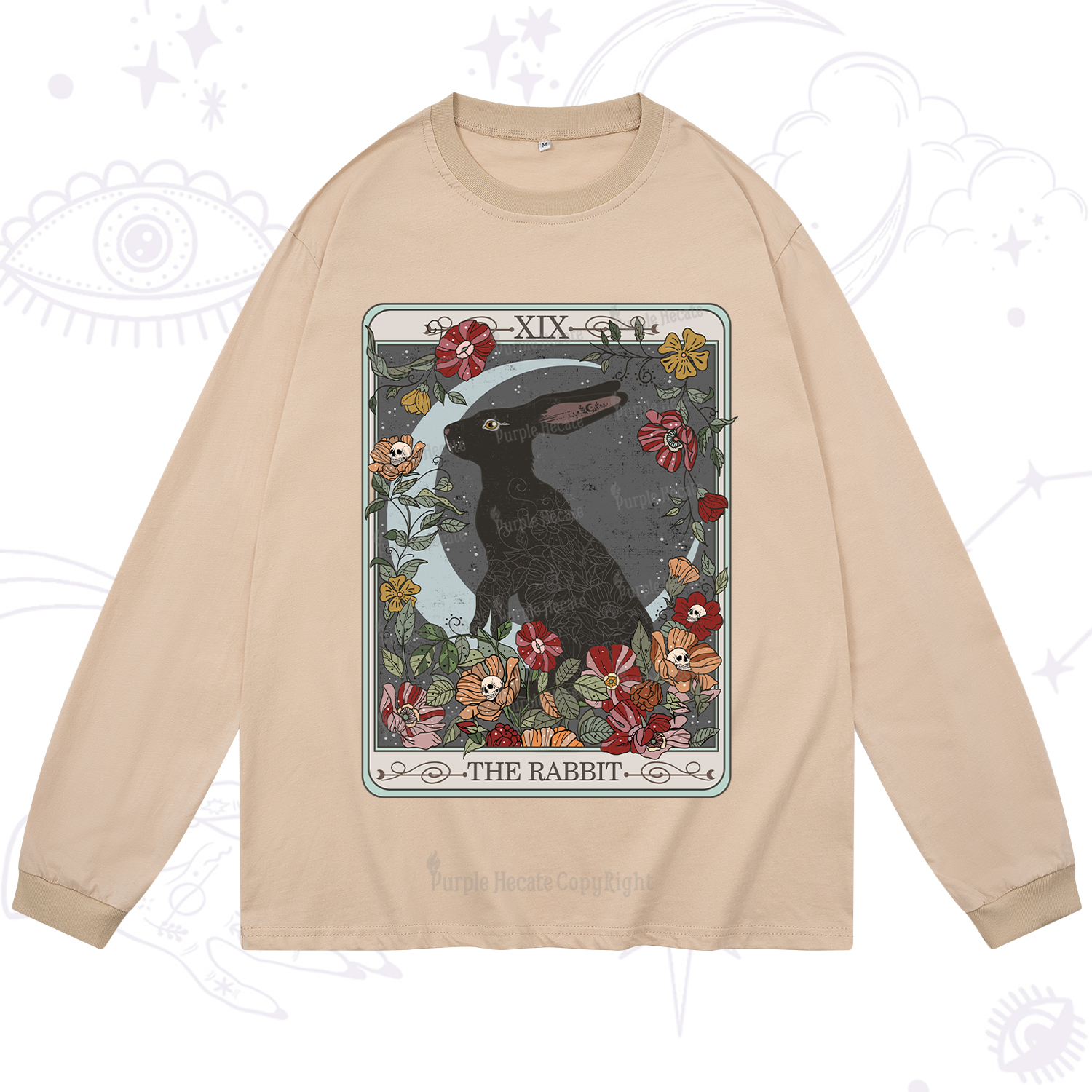 Purplehecate The Rabbit Tarot Long Sleeve T-Shirt