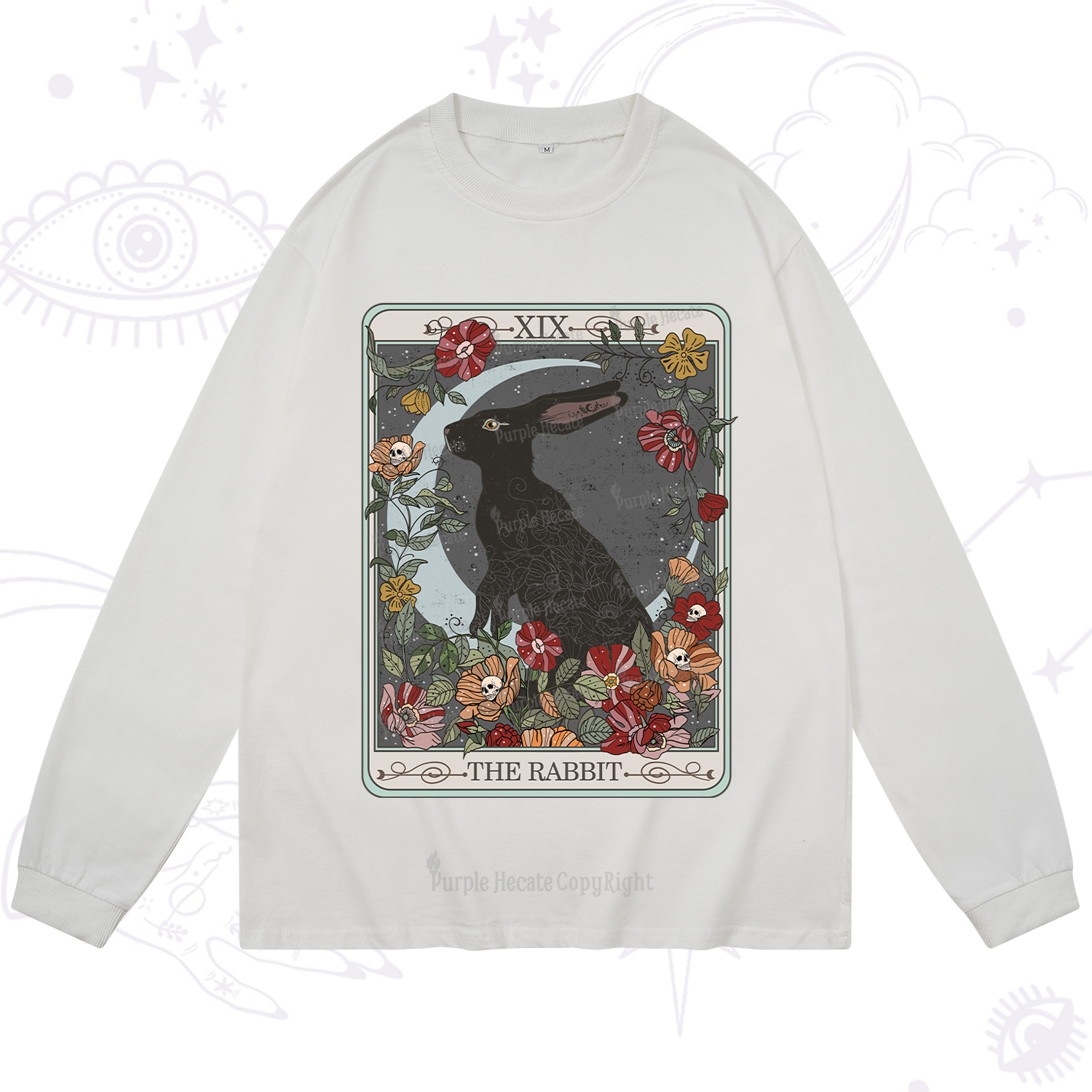 Purplehecate The Rabbit Tarot Long Sleeve T-Shirt