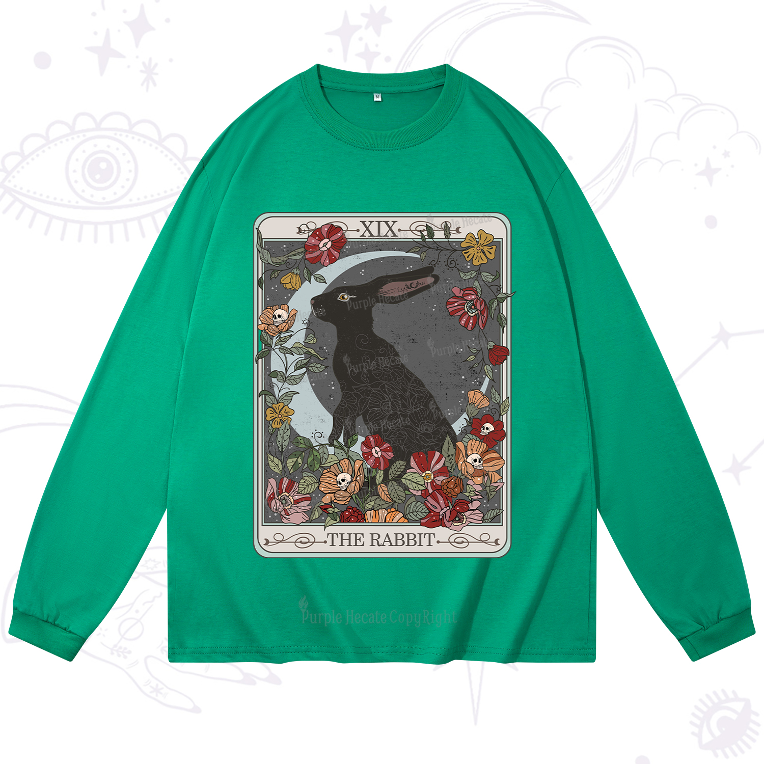Purplehecate The Rabbit Tarot Long Sleeve T-Shirt