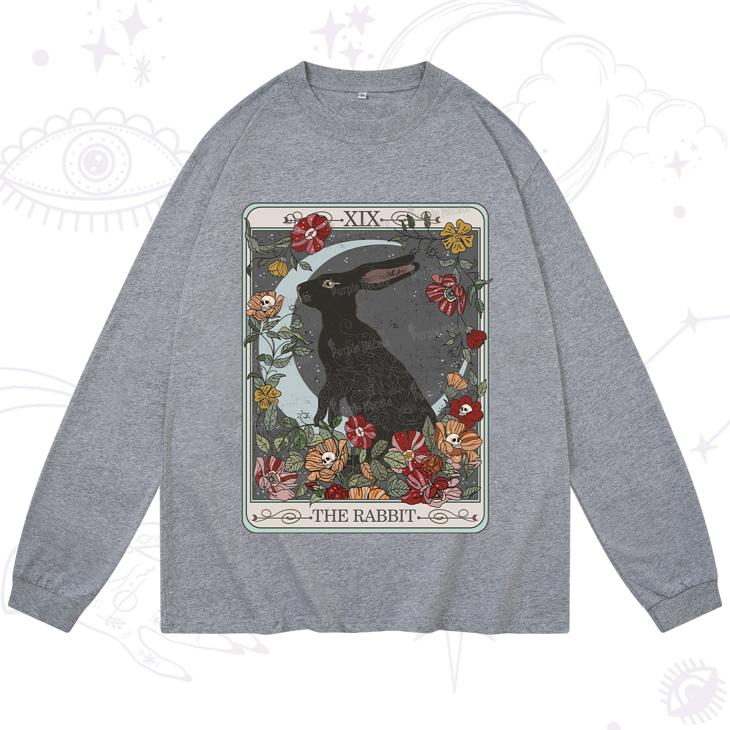 Purplehecate The Rabbit Tarot Long Sleeve T-Shirt