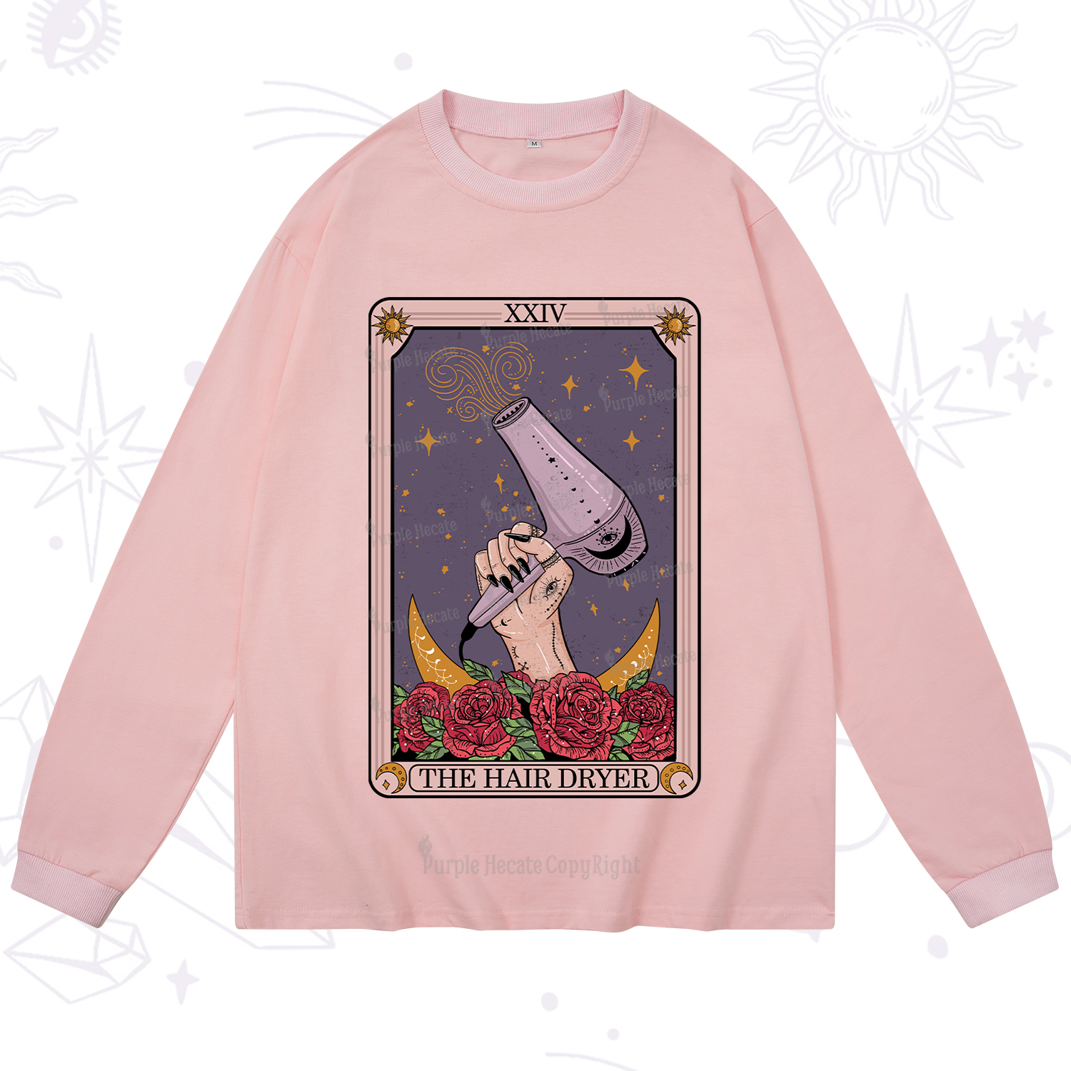 Purplehecate The Hair Dryer Tarot Long Sleeve T-Shirt