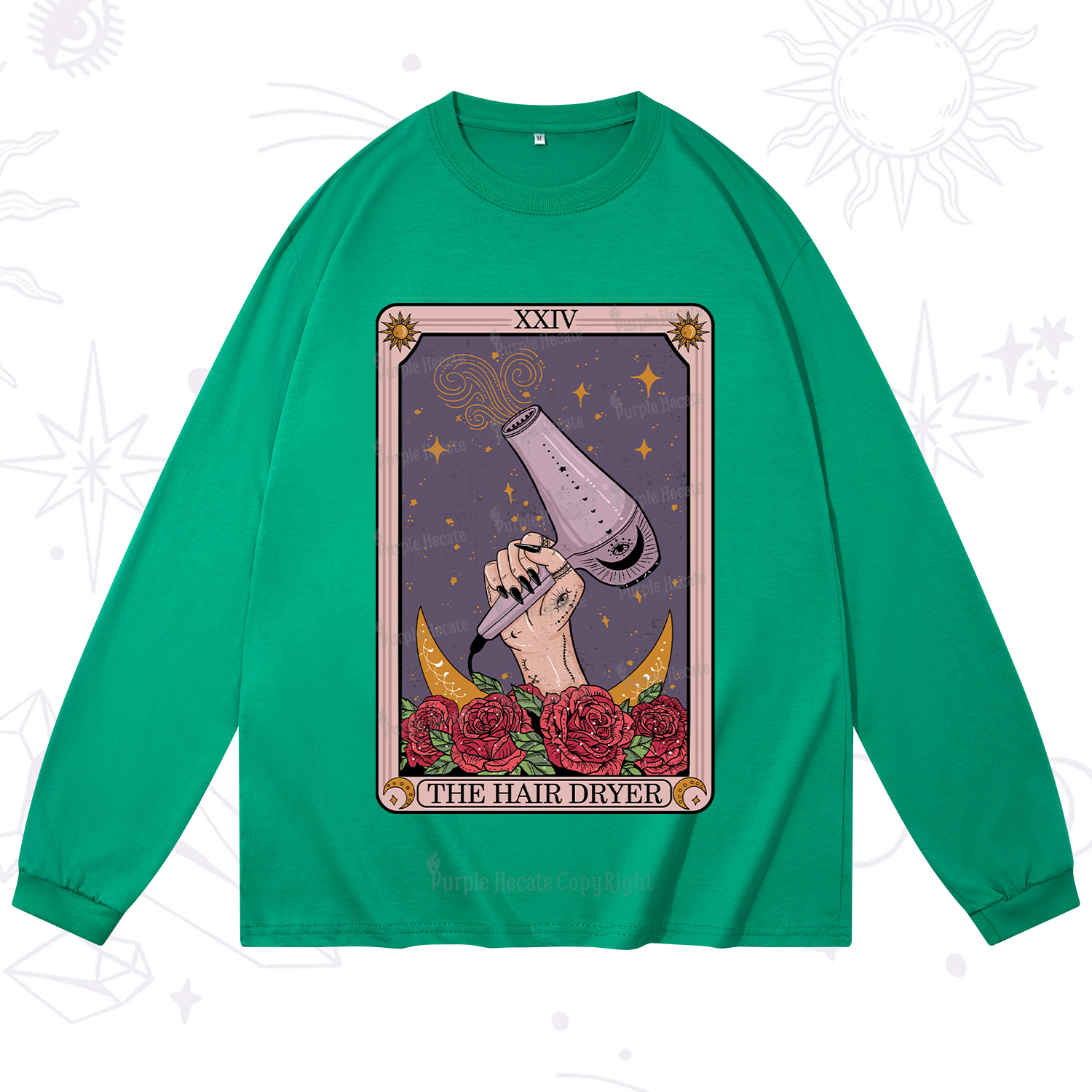 Purplehecate The Hair Dryer Tarot Long Sleeve T-Shirt