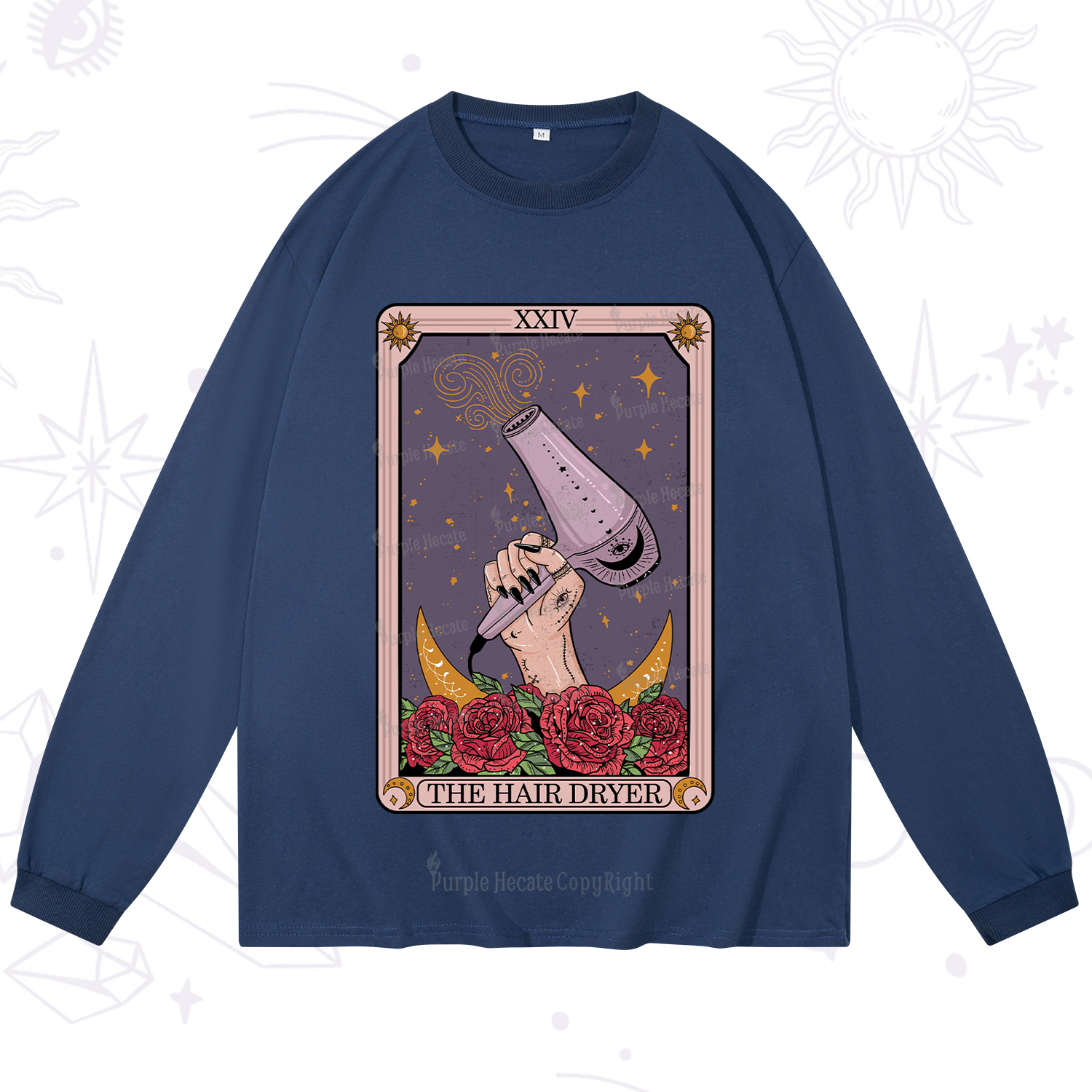 Purplehecate The Hair Dryer Tarot Long Sleeve T-Shirt