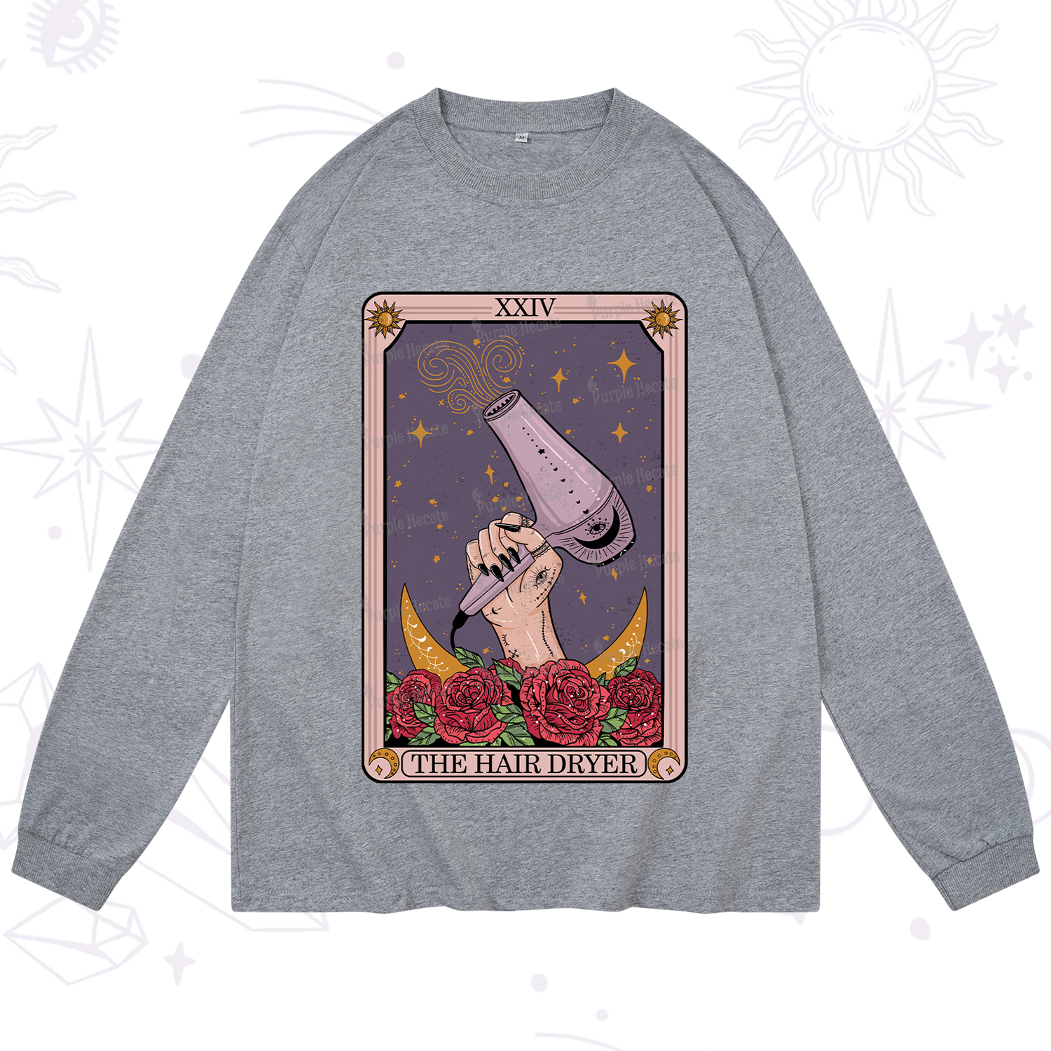 Purplehecate The Hair Dryer Tarot Long Sleeve T-Shirt