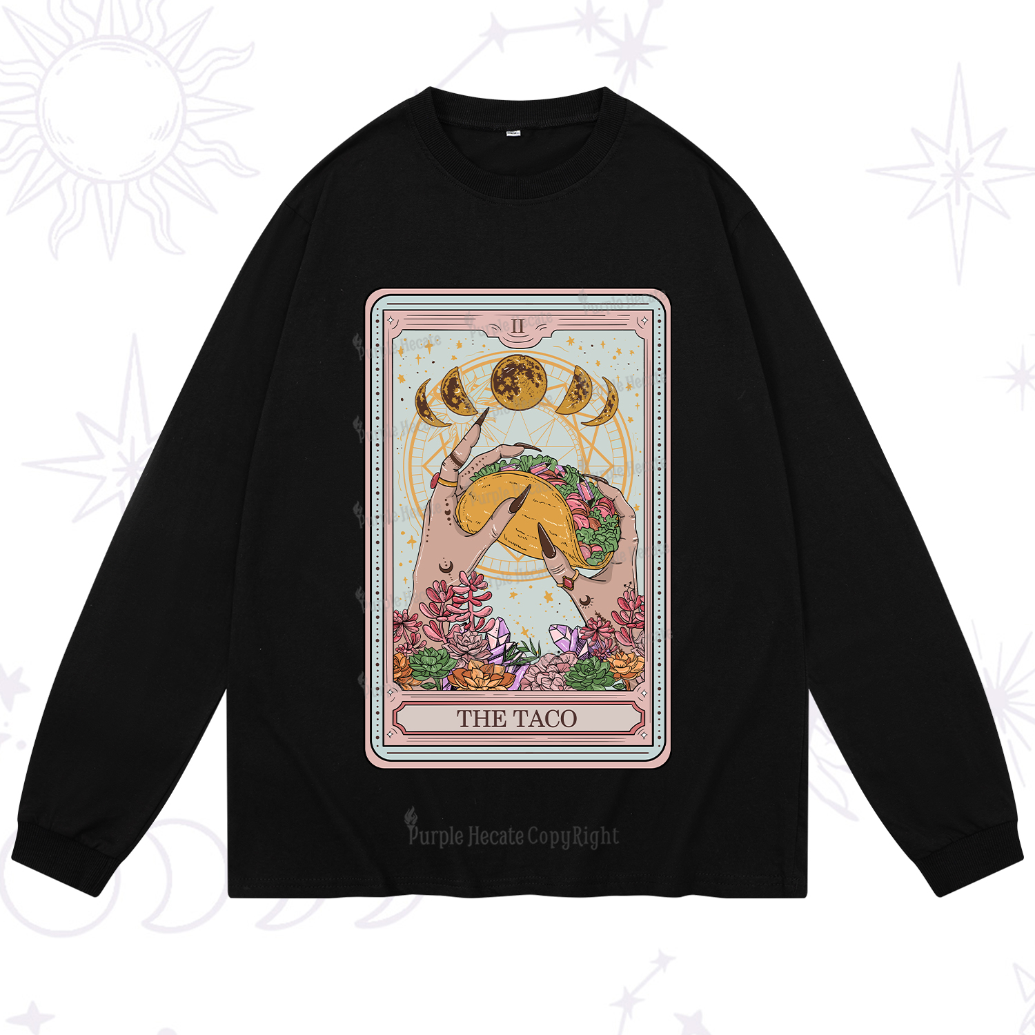 Purplehecate The Taco Tarot Long Sleeve T-Shirt