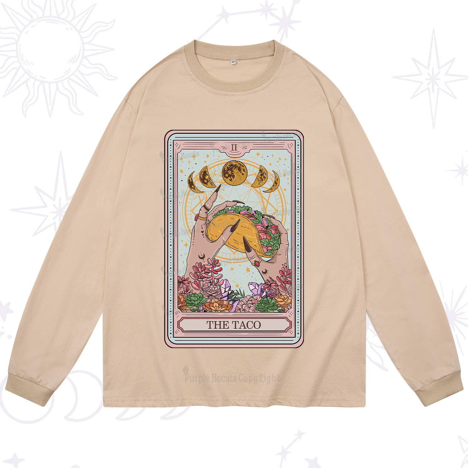 Purplehecate The Taco Tarot Long Sleeve T-Shirt
