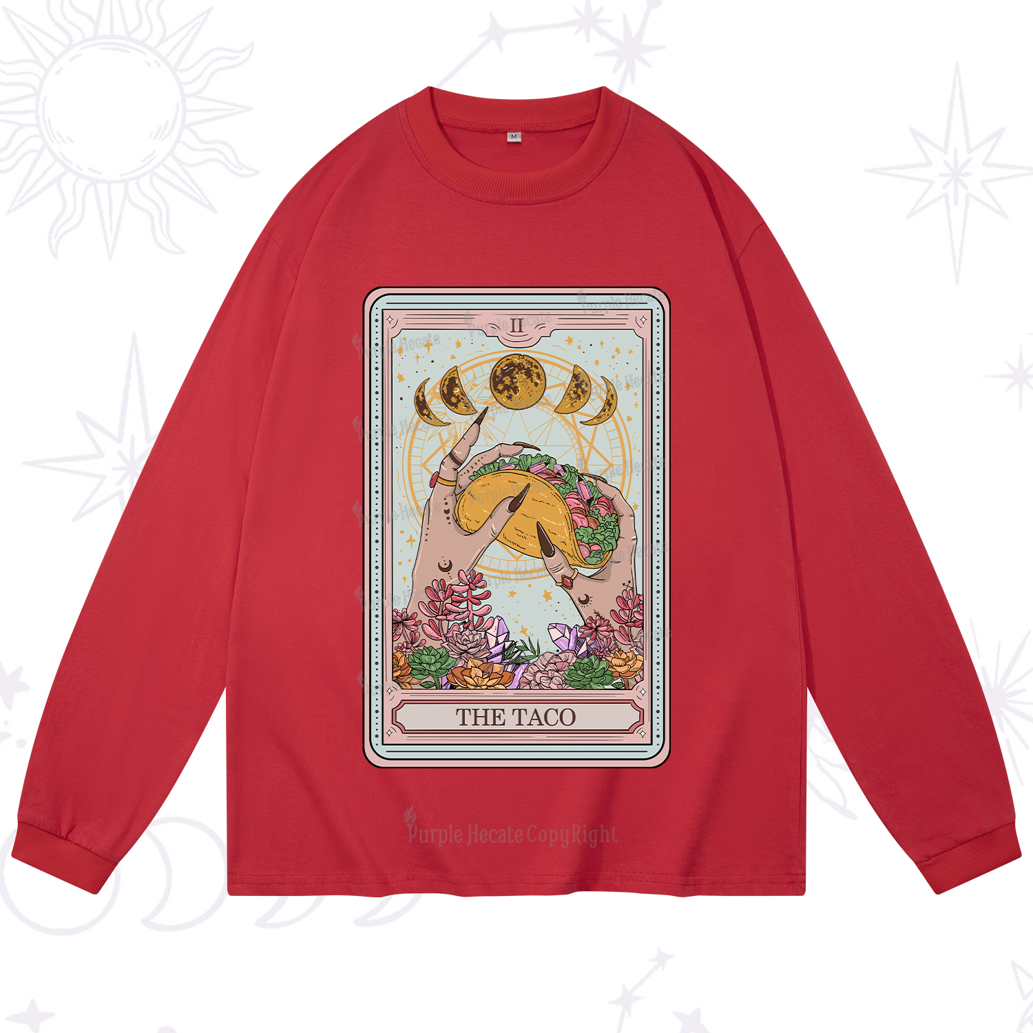 Purplehecate The Taco Tarot Long Sleeve T-Shirt