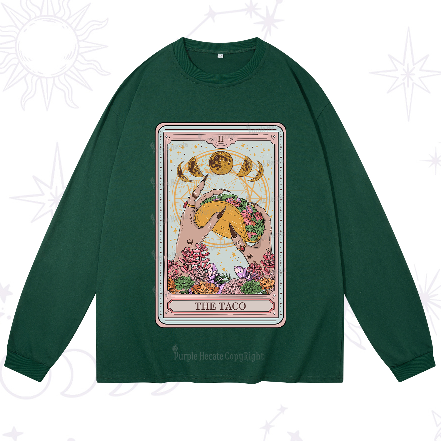 Purplehecate The Taco Tarot Long Sleeve T-Shirt