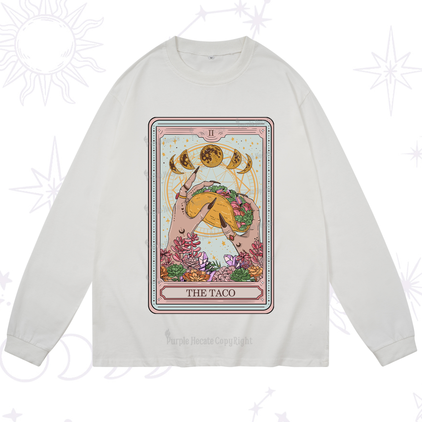 Purplehecate The Taco Tarot Long Sleeve T-Shirt