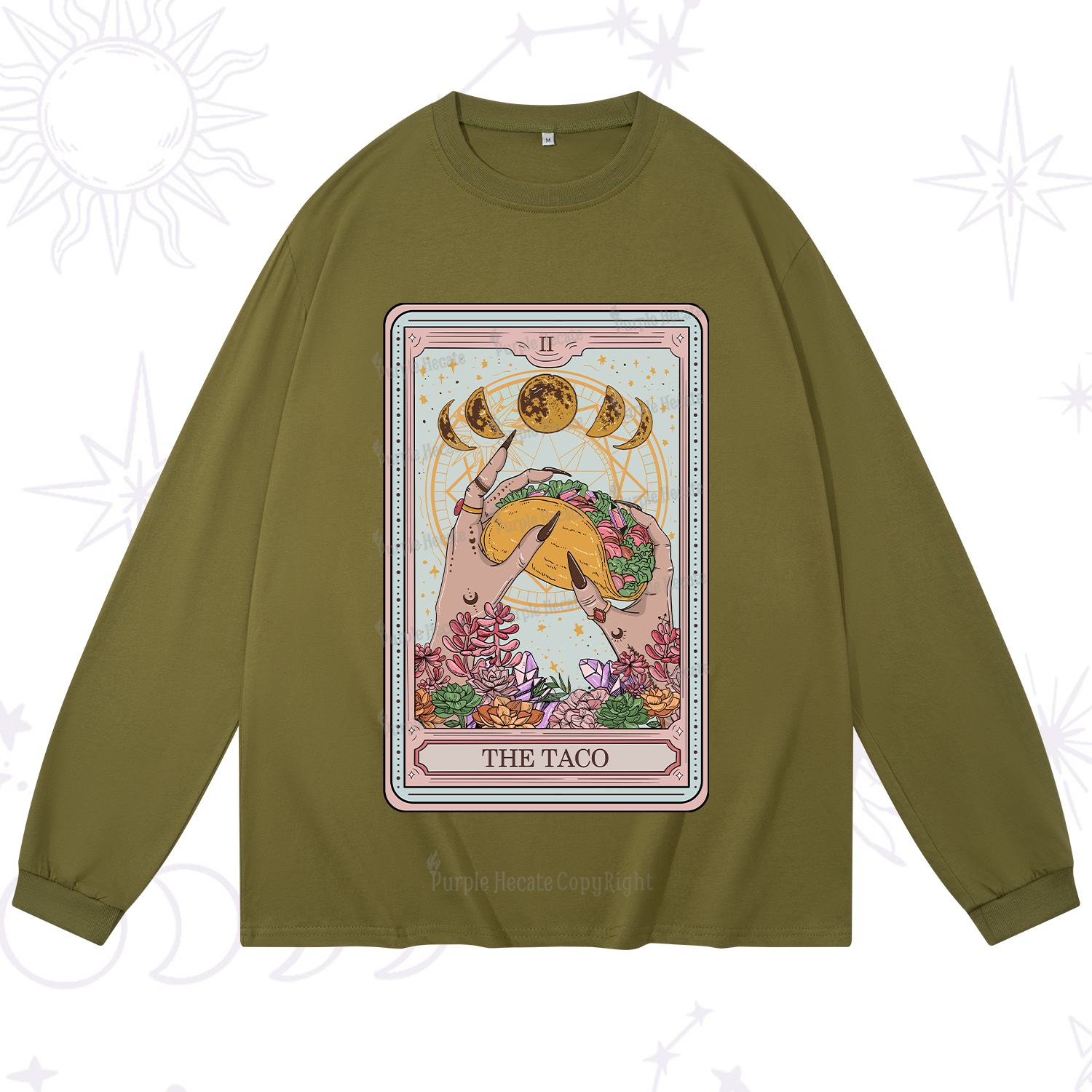 Purplehecate The Taco Tarot Long Sleeve T-Shirt