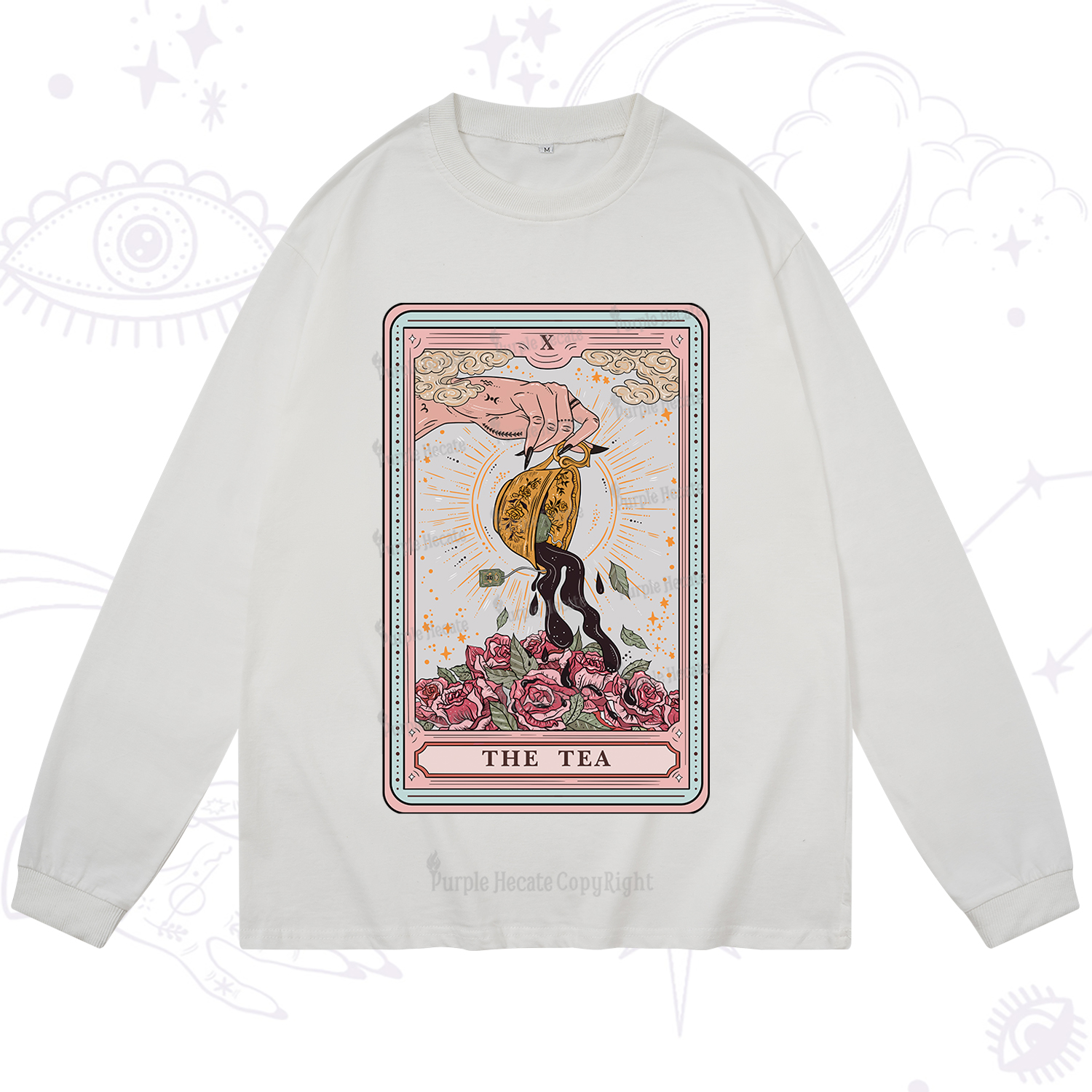 Purplehecate The Tea Food Tarot Card Long Sleeve T-Shirt