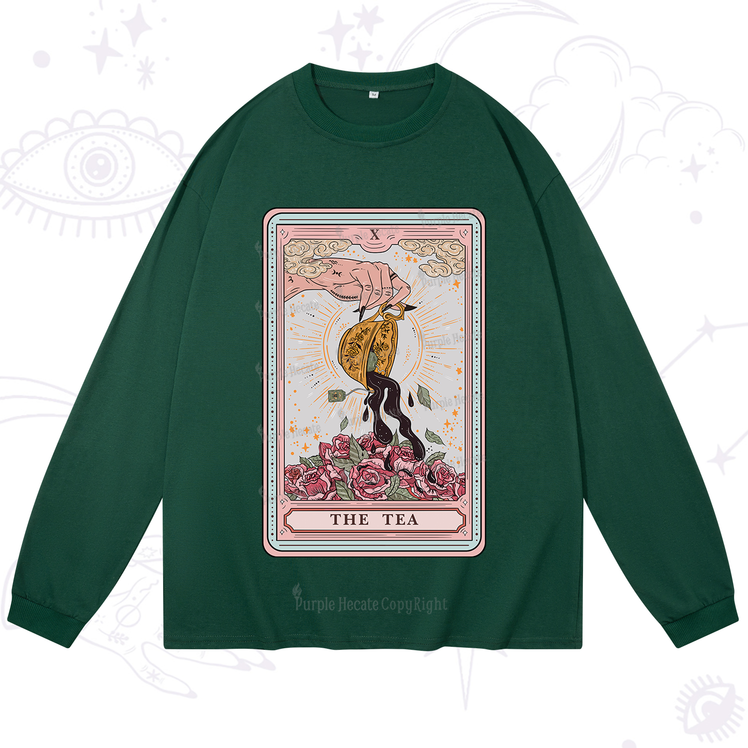 Purplehecate The Tea Food Tarot Card Long Sleeve T-Shirt