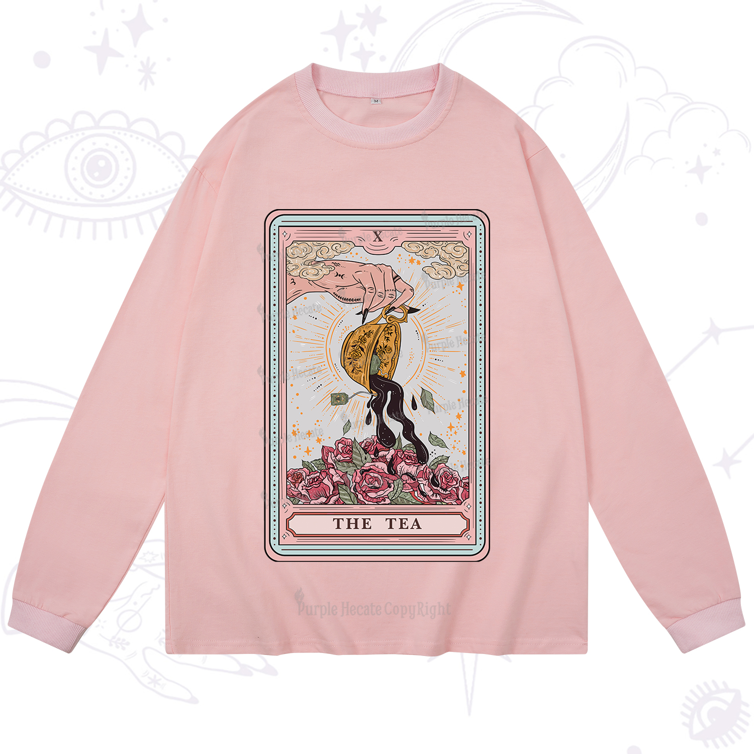 Purplehecate The Tea Food Tarot Card Long Sleeve T-Shirt