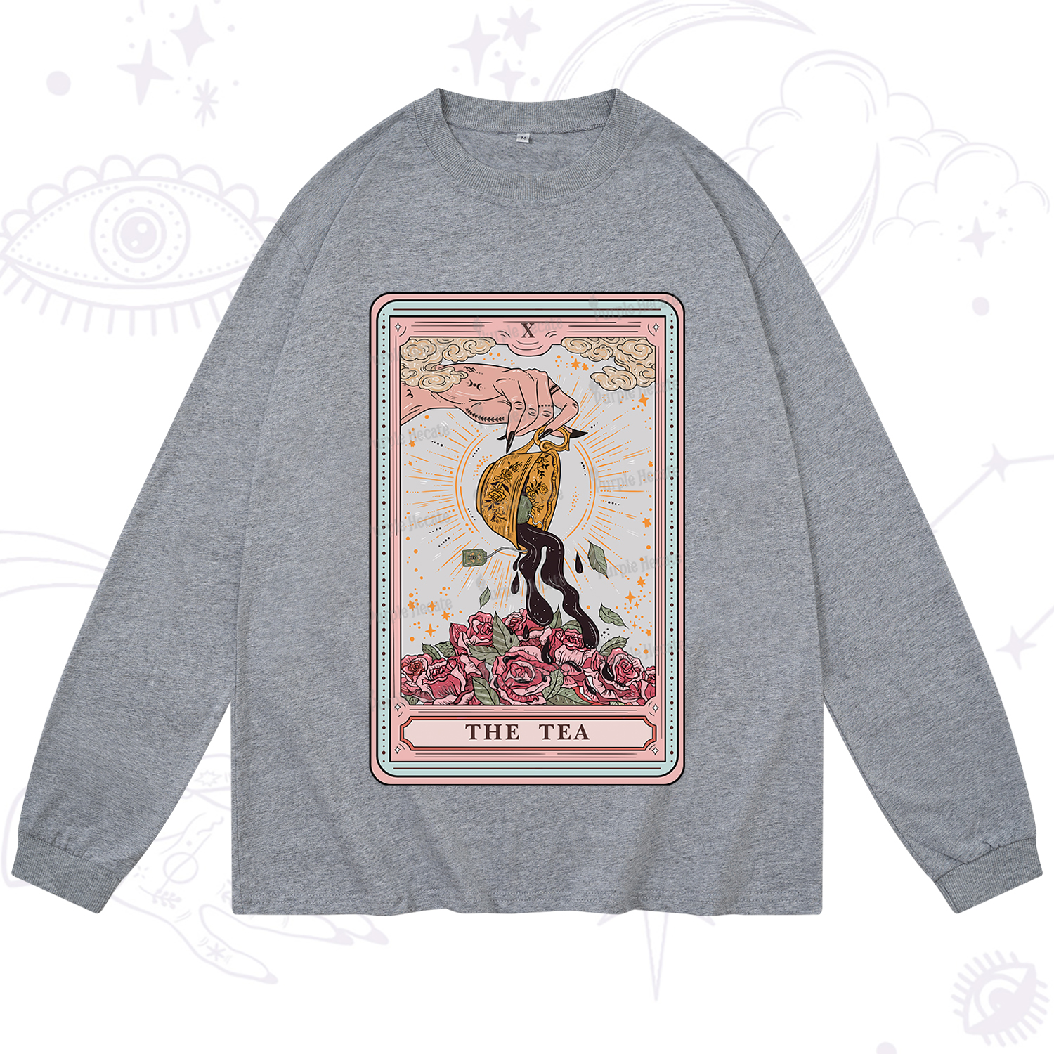 Purplehecate The Tea Food Tarot Card Long Sleeve T-Shirt
