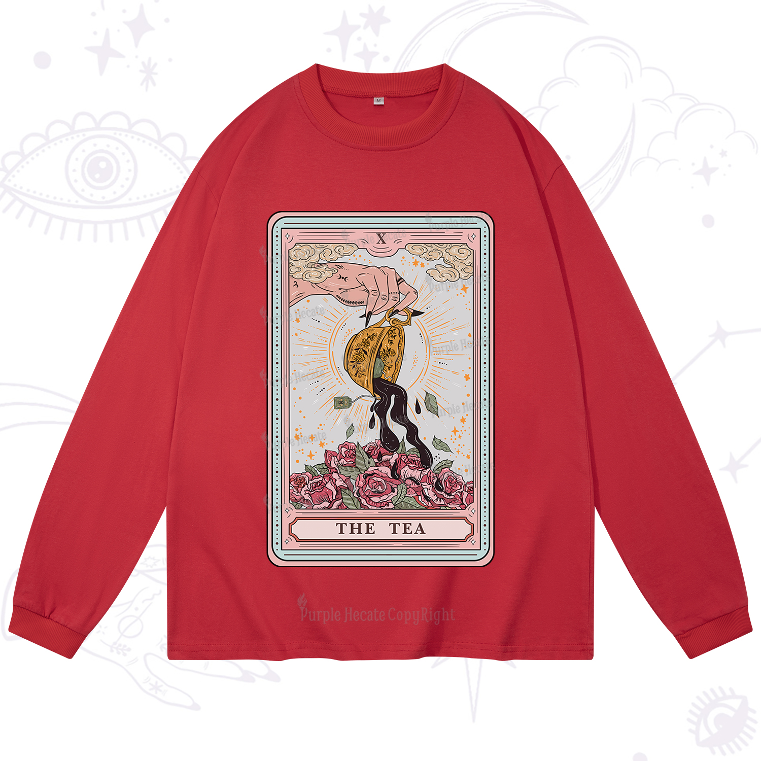 Purplehecate The Tea Food Tarot Card Long Sleeve T-Shirt