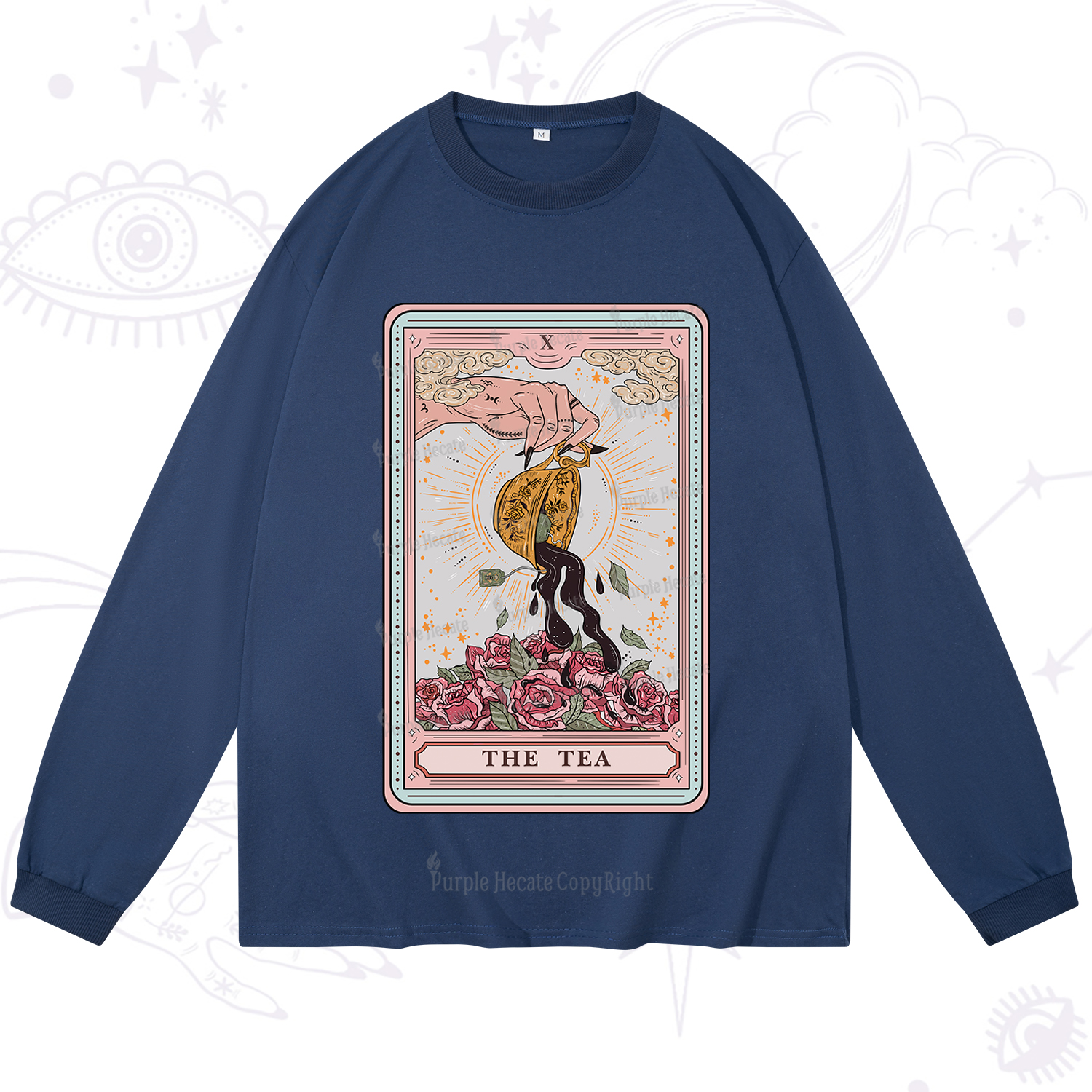 Purplehecate The Tea Food Tarot Card Long Sleeve T-Shirt