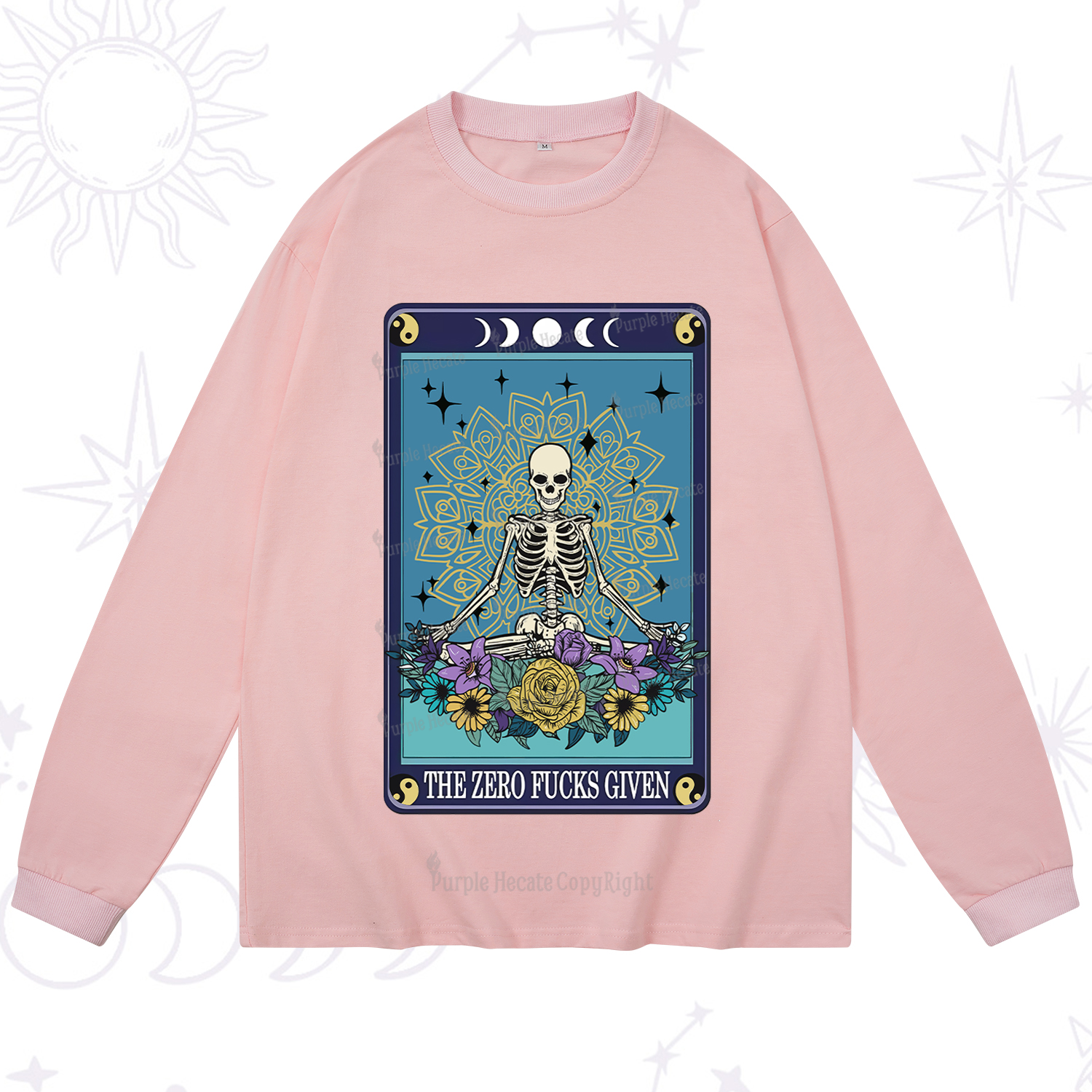 Purplehecate The Zero Fucks Given Tarot Long Sleeve T-Shirt