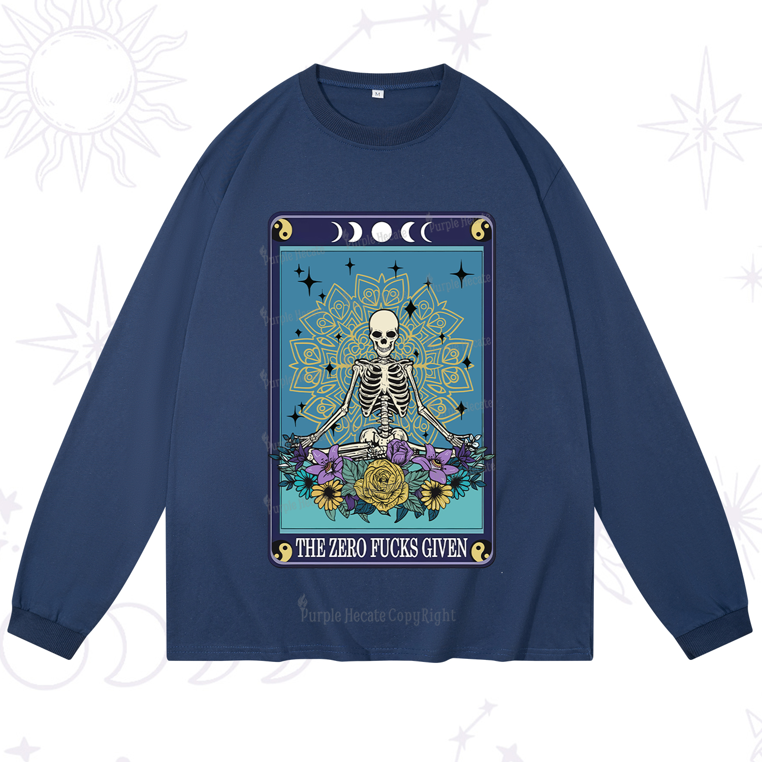 Purplehecate The Zero Fucks Given Tarot Long Sleeve T-Shirt