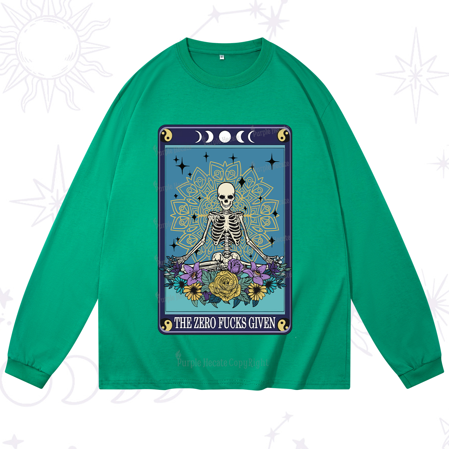 Purplehecate The Zero Fucks Given Tarot Long Sleeve T-Shirt