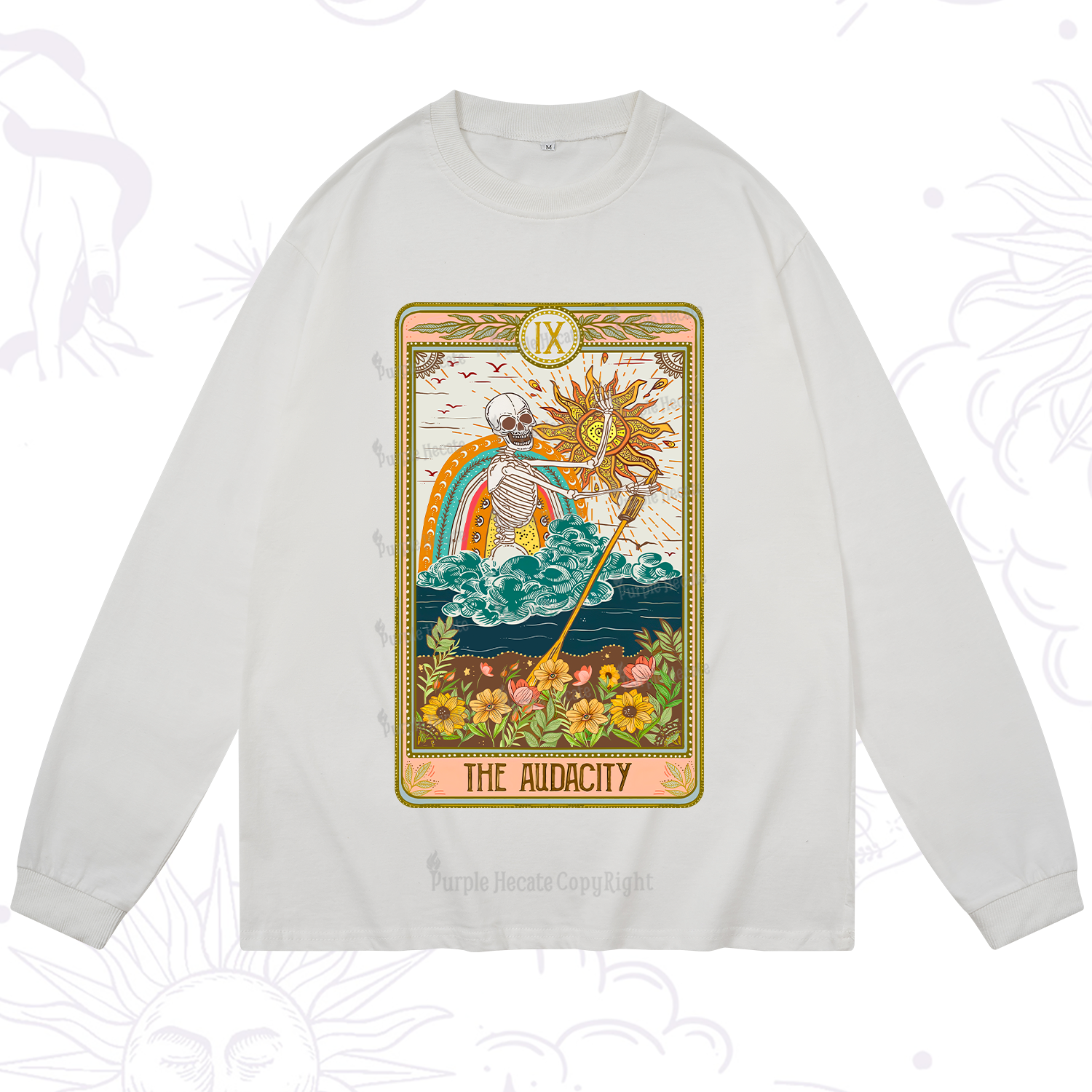Purplehecate The Audacity Tarot Card Long Sleeve T-Shirt