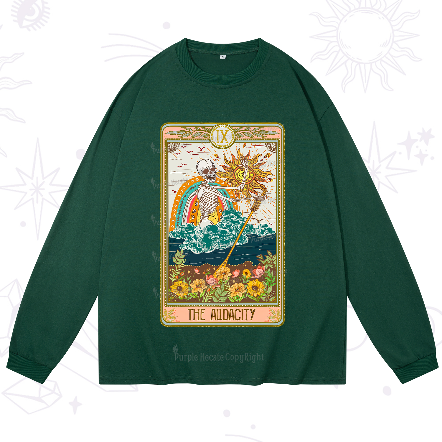 Purplehecate The Audacity Tarot Card Long Sleeve T-Shirt