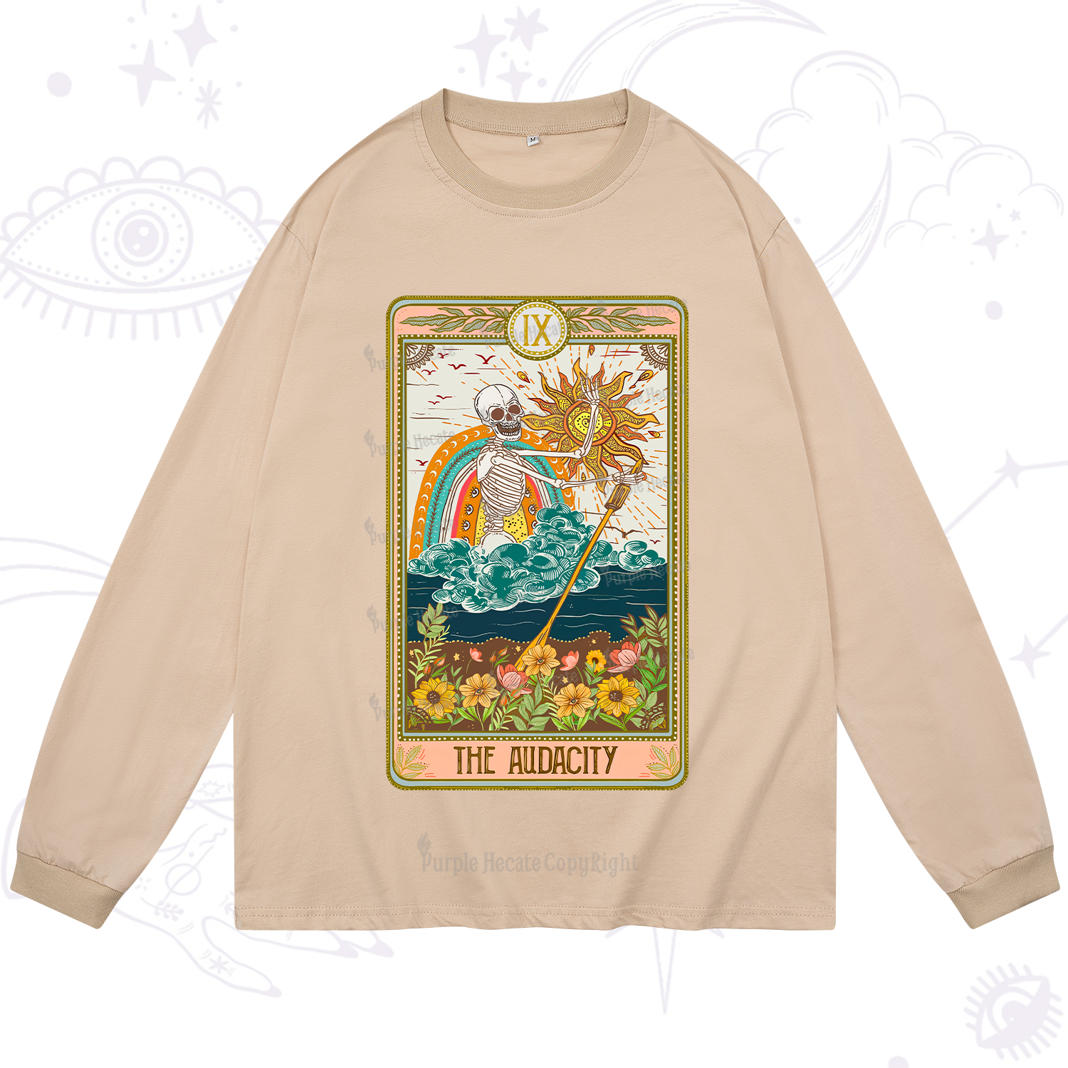 Purplehecate The Audacity Tarot Card Long Sleeve T-Shirt