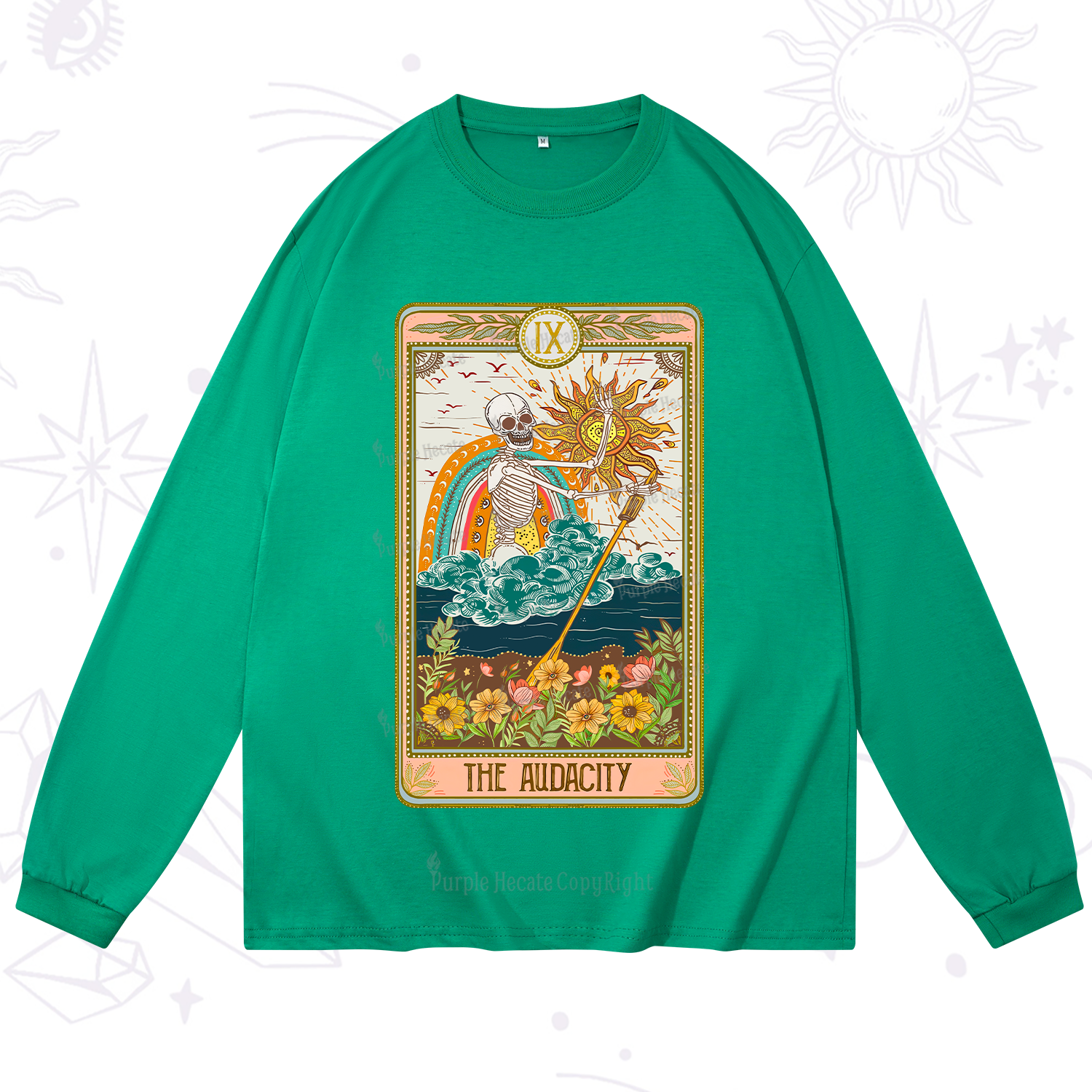 Purplehecate The Audacity Tarot Card Long Sleeve T-Shirt