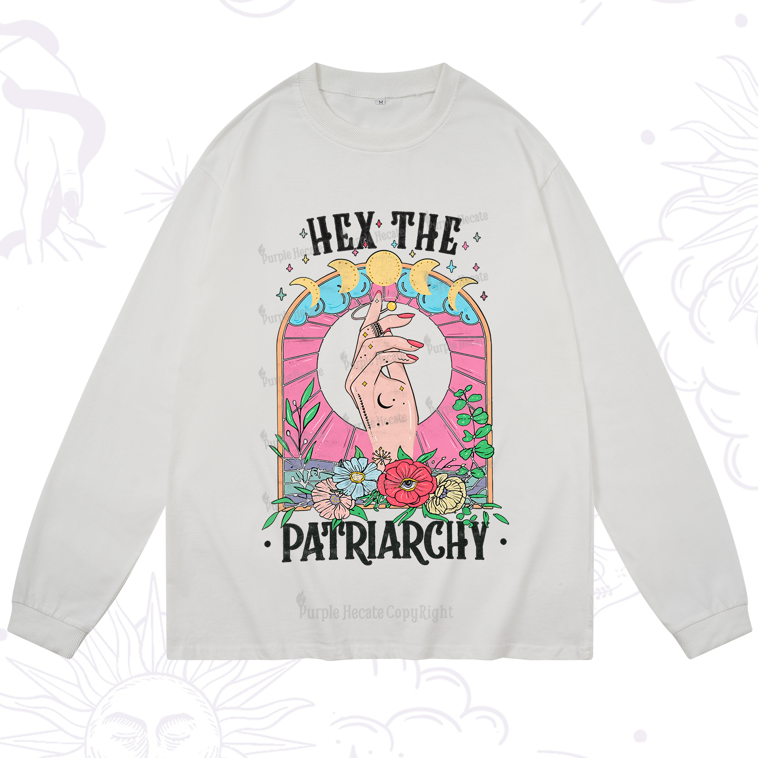 Purplehecate Hex The Patriarchy Long Sleeve T-Shirt