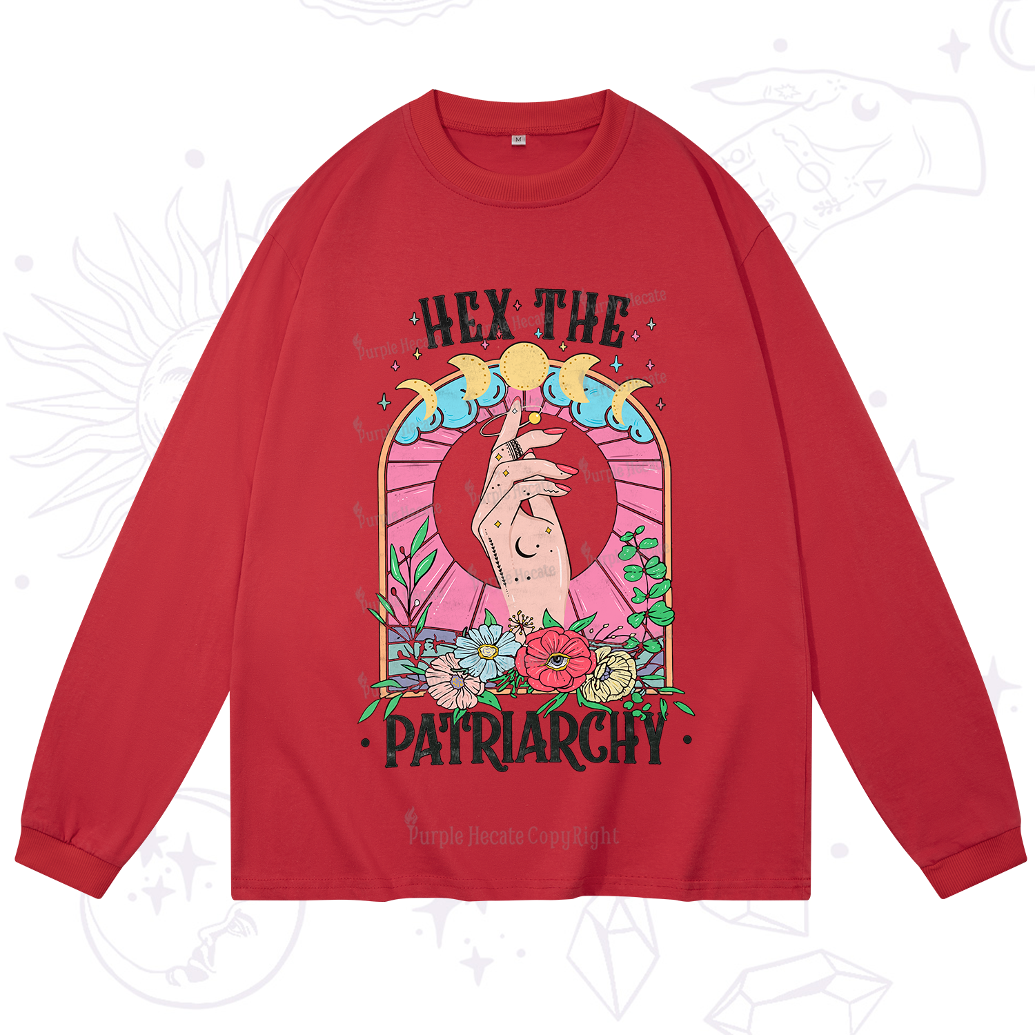 Purplehecate Hex The Patriarchy Long Sleeve T-Shirt